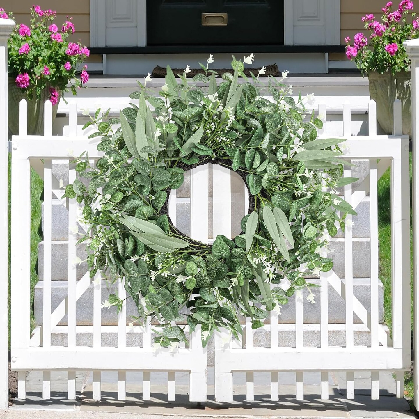 24&#x22; Spring Wreaths for Front Door,