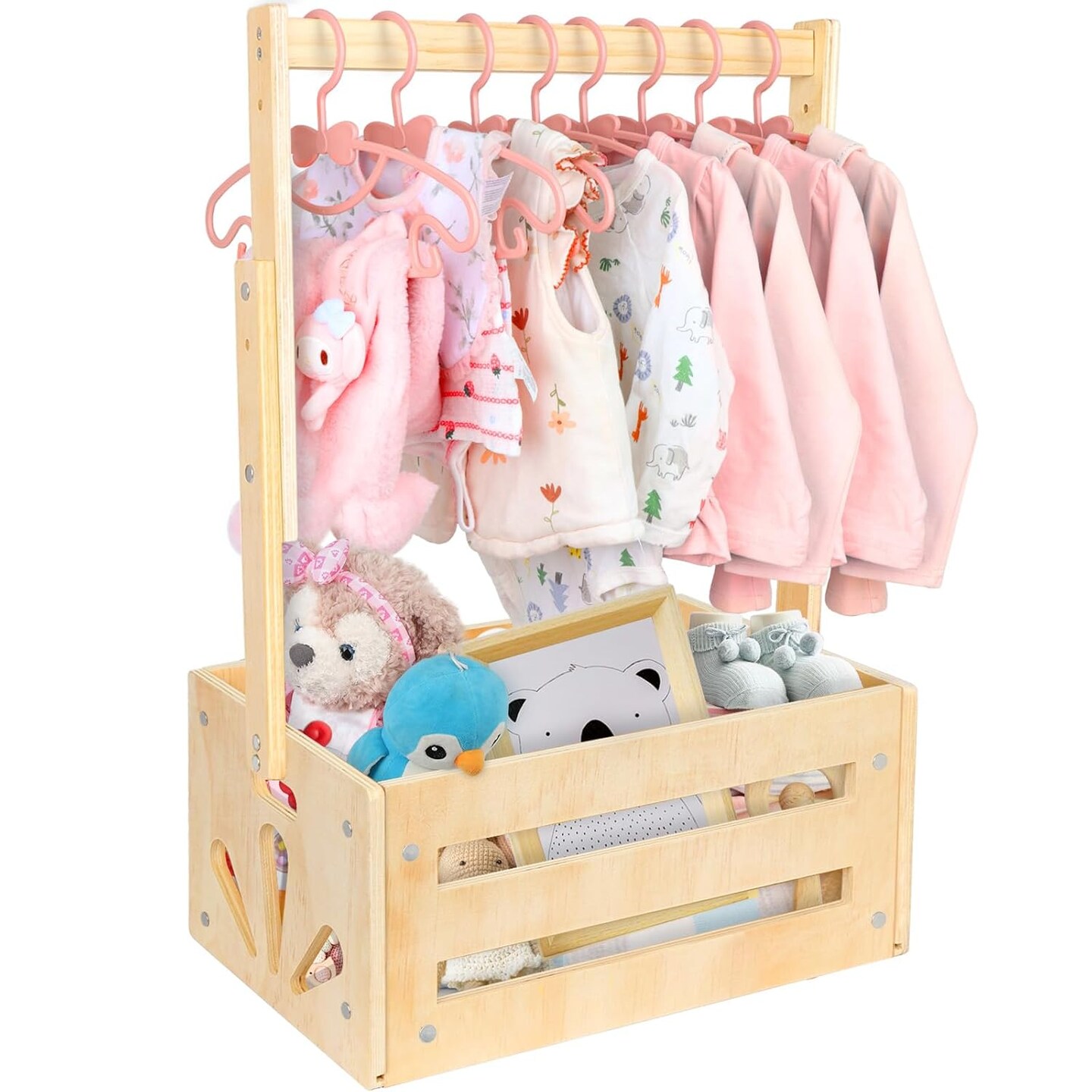 Baby Storage Crate Closet with Adjustable Handle,
