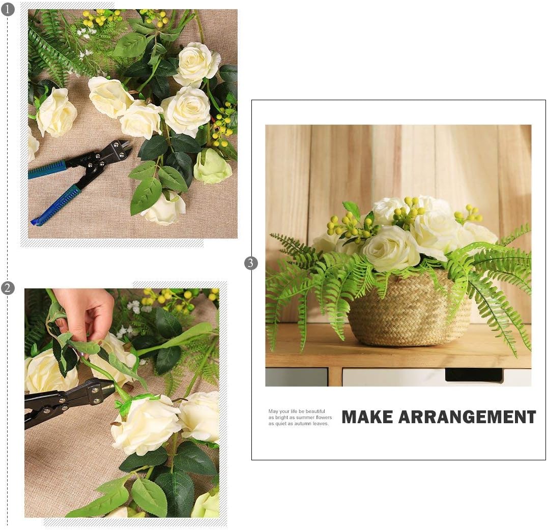 Artificial Flowers Silk Roses Fake Bridal Wedding Bouquet