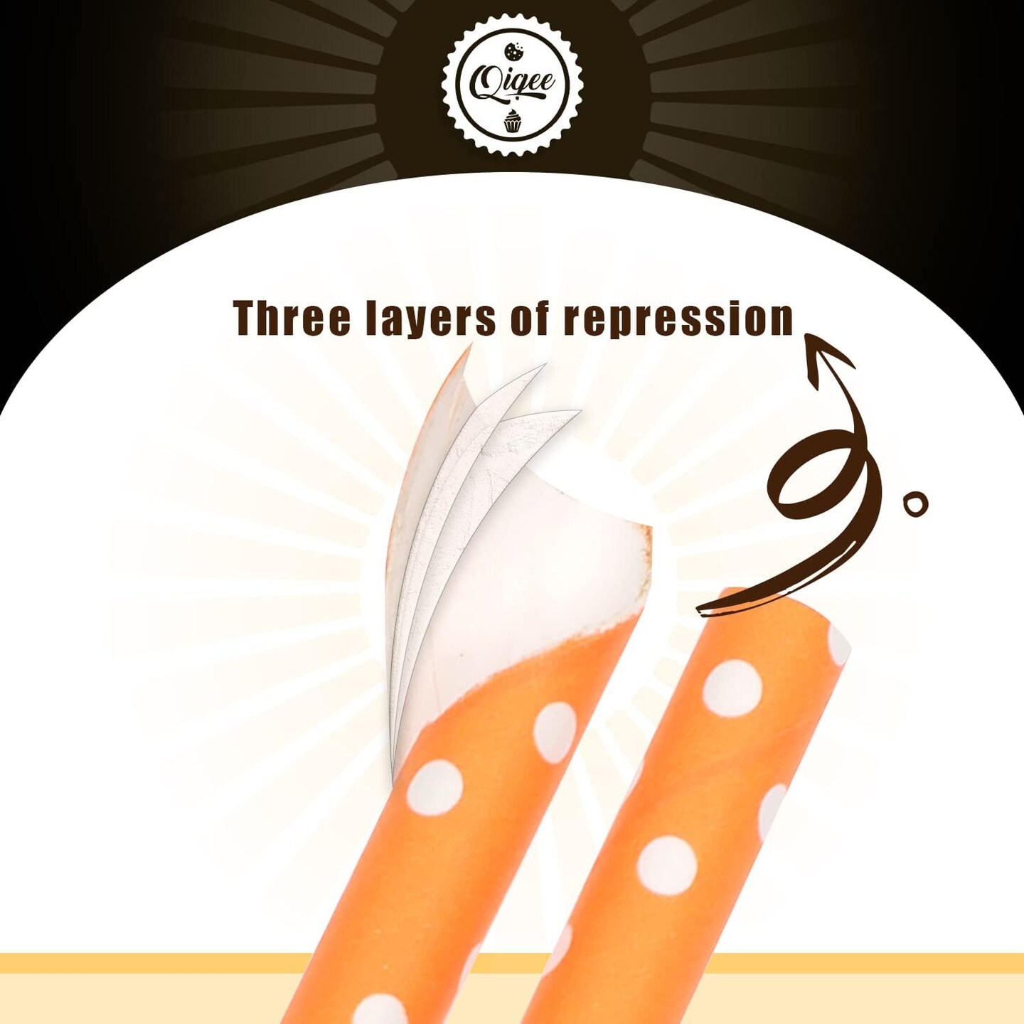 Yellow Orange Paper Straws for Drinking Yellow Disposable Straws 150pcs Biodegradable Disposable Straws Bulk(10 Pattern)