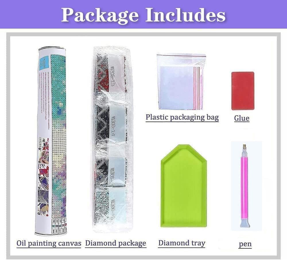 5D Diamond Painting Kits for Adults, Faith, Hope, Love Wishing Bottle Diamond Art kit for Adults Beginner, DIY Full Drill Diamond Dots with Diamond Gem Art and Crafts for Home Wall Decor 16 x 12 Inch