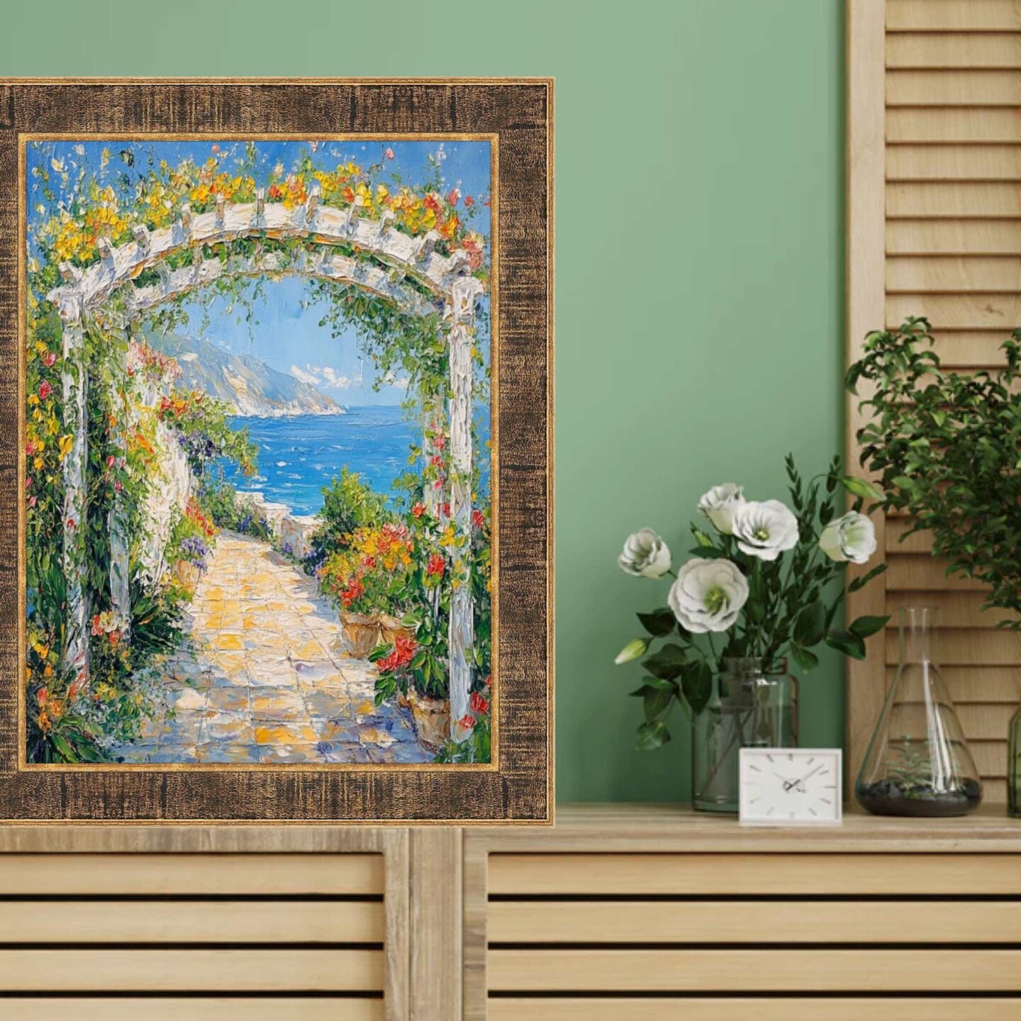 Farmhouse Rustic Wood Black Gold Picture Frame 18x24 frame