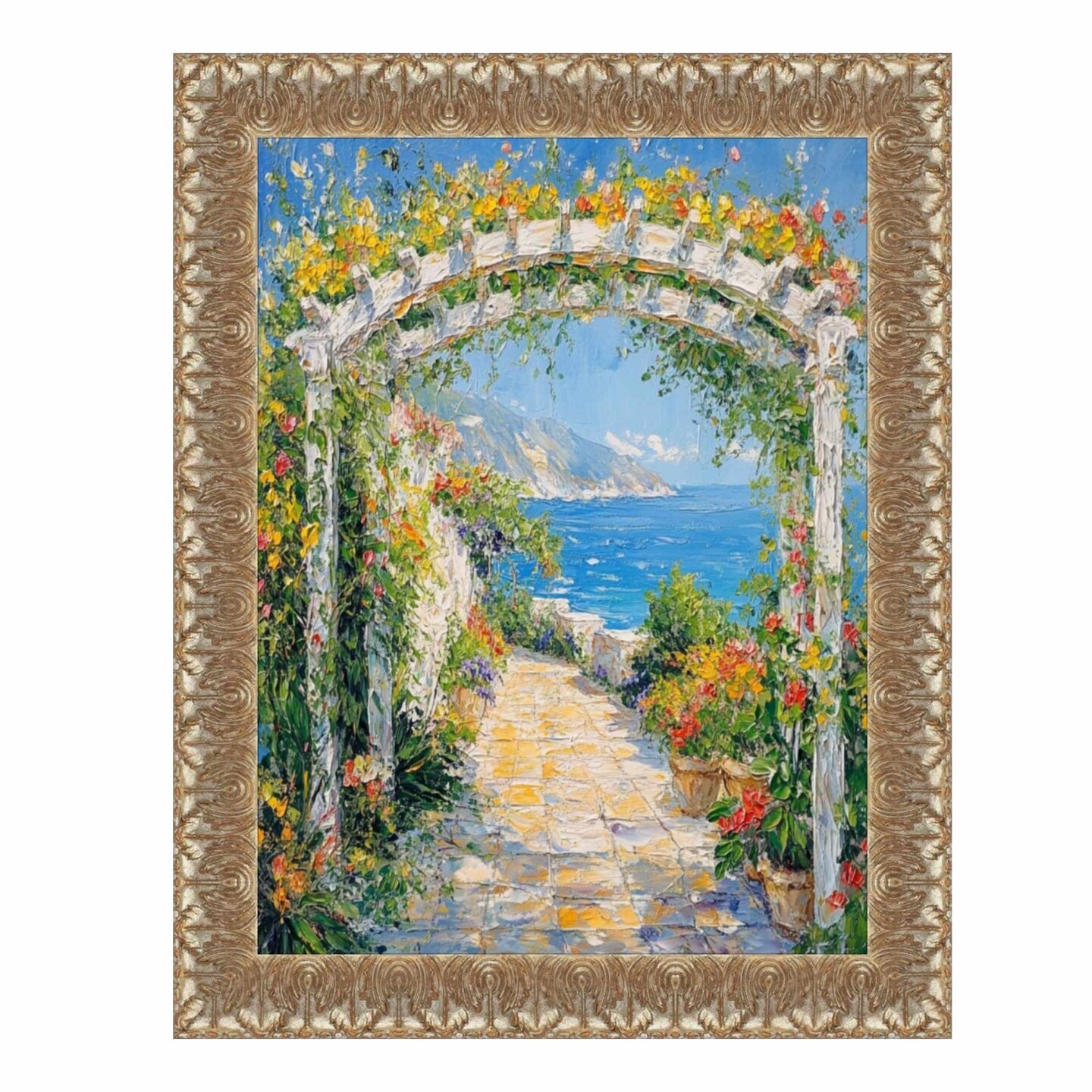 Versailles Silver Ornate Antique Picture Frame 24x24 frame