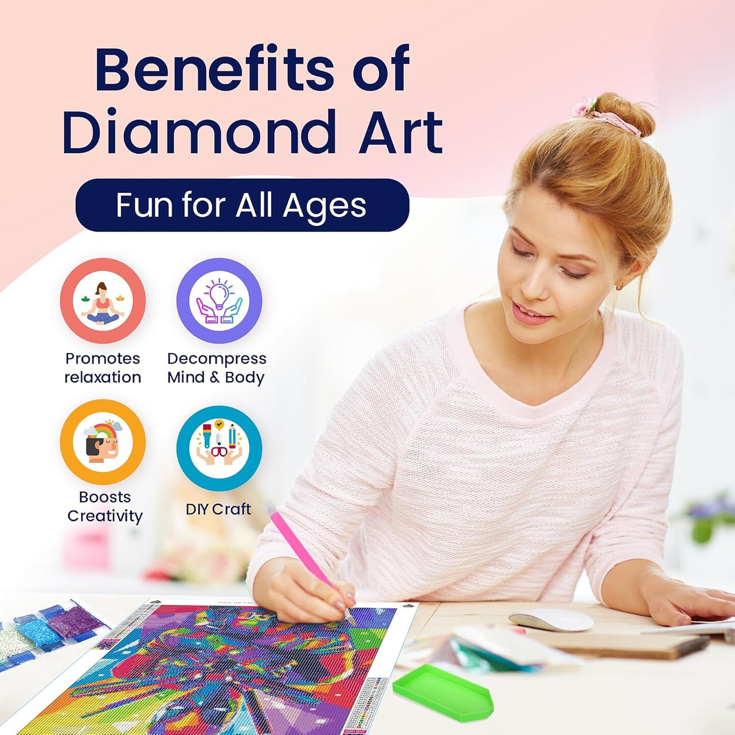 Marvel Diamond Art Kits for Adults, Deadpool 5D Diamond Painting for Adults, DIY Deadpool Wall Art Marvel Cross Stitch Gem Art, Full Round Drill 12x16in