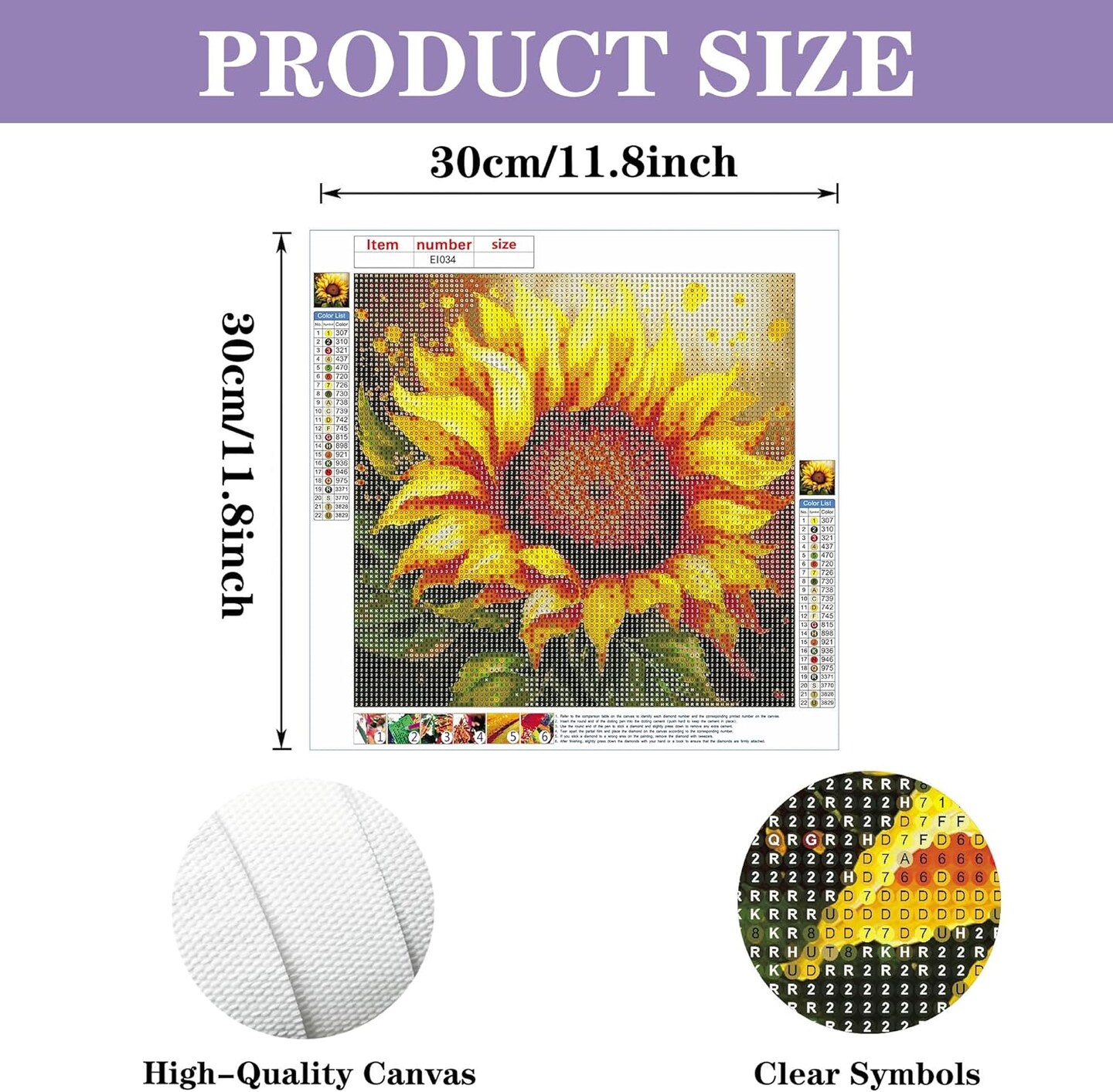 5D Diamond Craft Painting Gem Kits for Adults Sunflower Full Drill Round Diamonds Embroidery Art Kits Paint by Diamonds Wall Decor(30x30cm/12x12in)