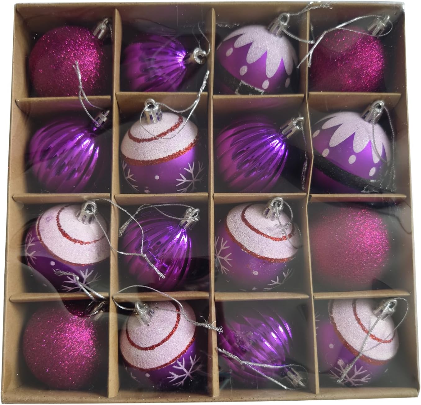 Purple Christmas Ornaments Ball Decorations