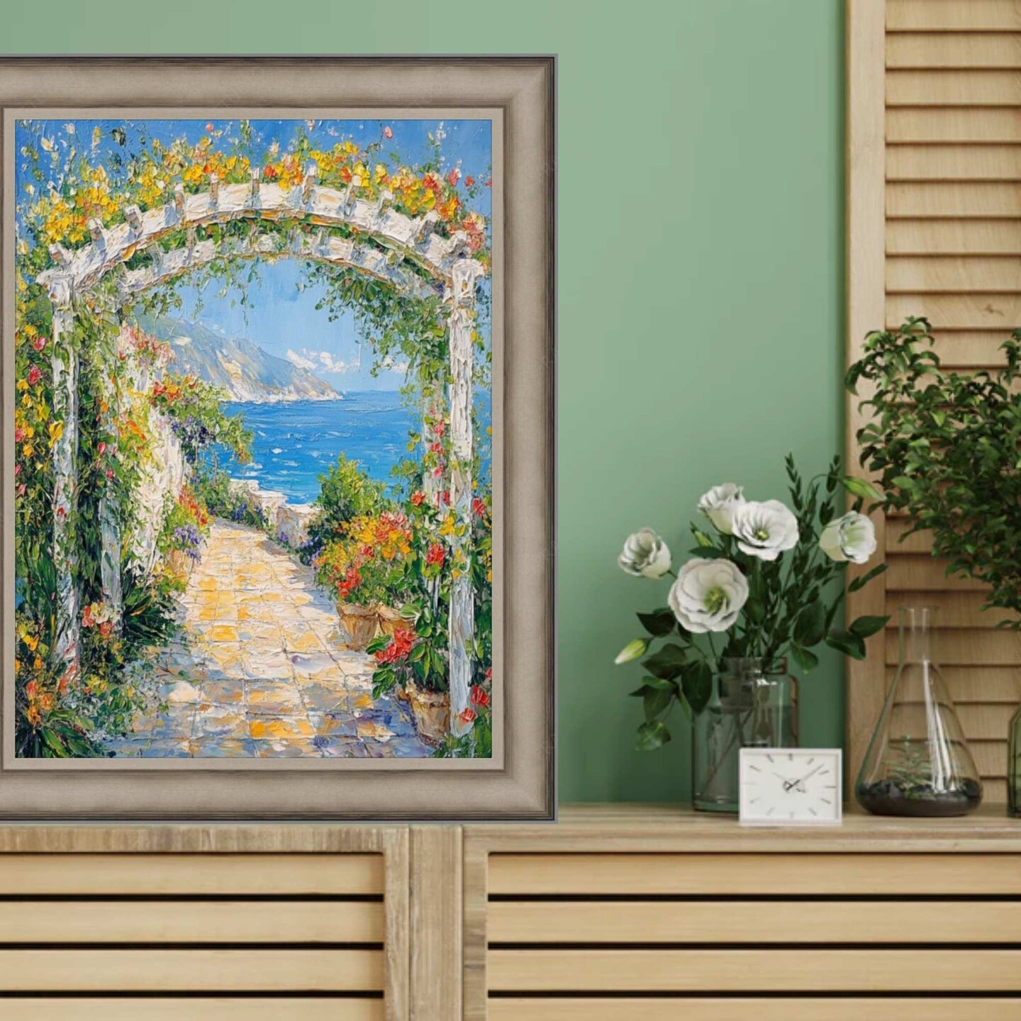 Industrial Silver Metal Slope Picture Frame 14x18 frame