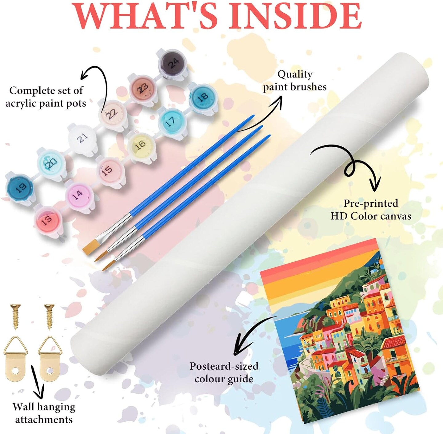 Paint by Numbers Kit for Adults Beginner, Seaside Acrylic Adult Paint by Number Kits on Canvas, Seascape Watercolor Oil Number Painting for Adults, Perfect for Home Decor Gift 16&#x22;x20&#x22;