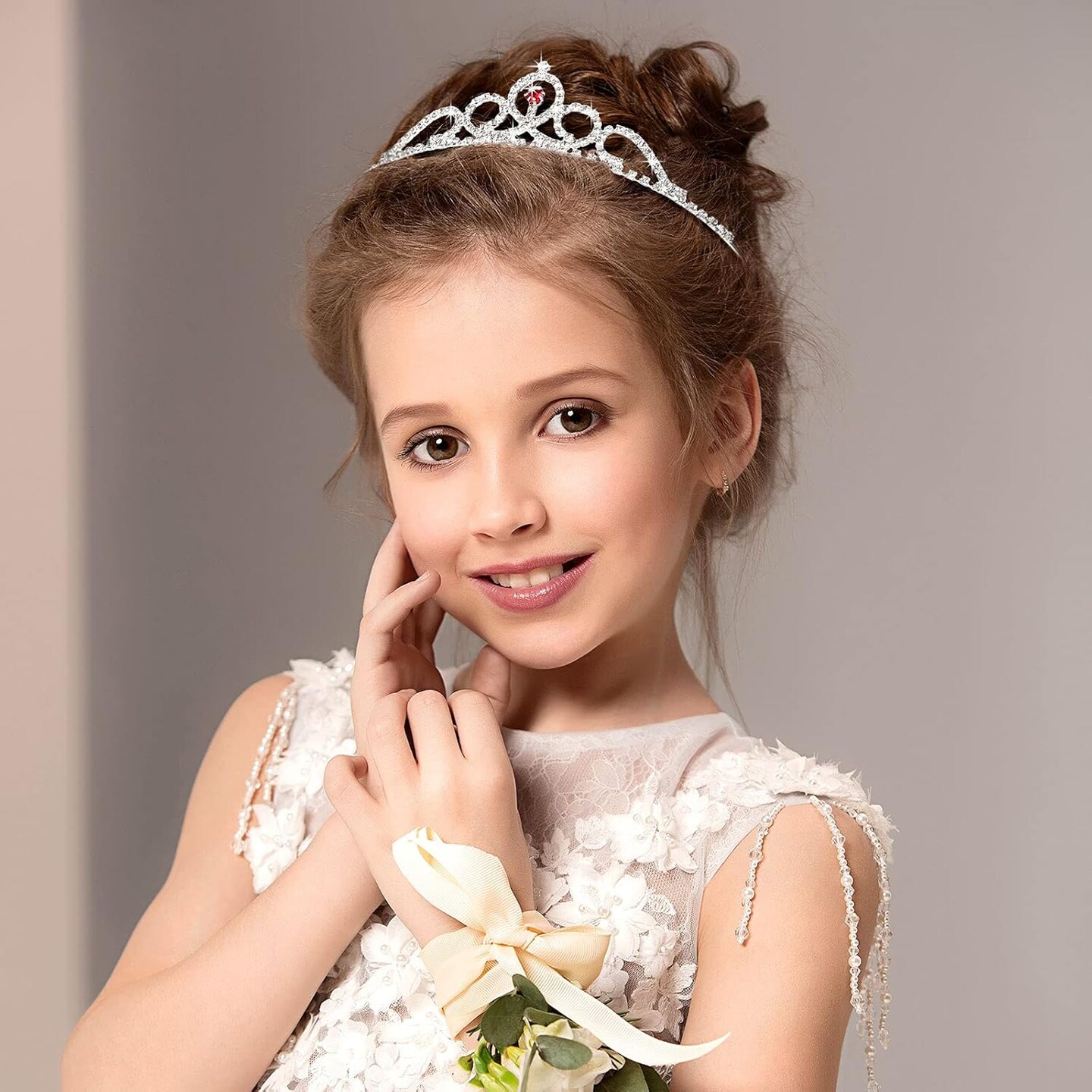 16 Pcs Bulk Girls Tiara Crown Silver Princess Rhinestone Headband Crystal Wedding Tiara for Kid Women Birthday Party
