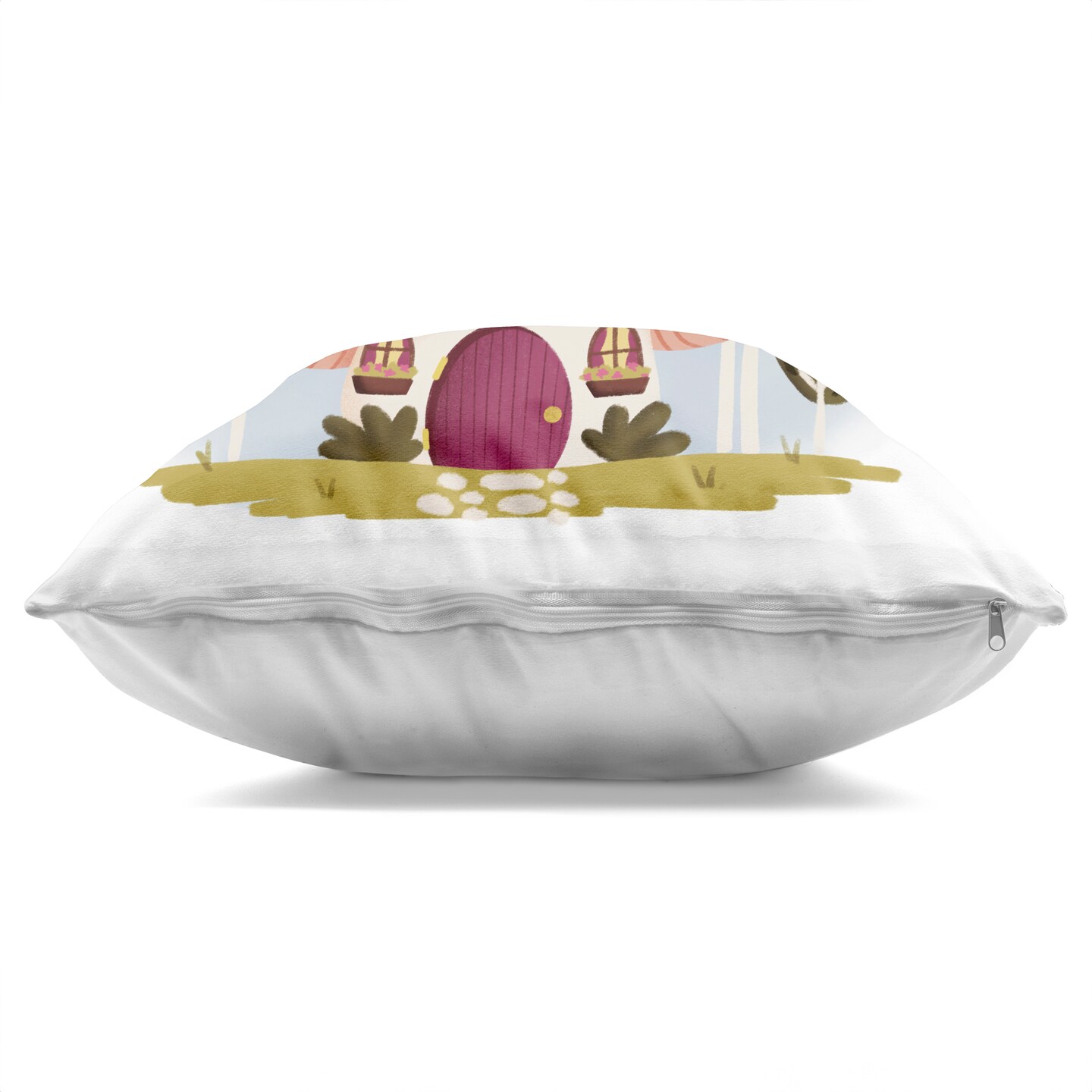Stupell Industries Sweet Home Mushroom Cottage Decorative Printed Pillow design by Sarah Hickman, 18 x 7 x 18