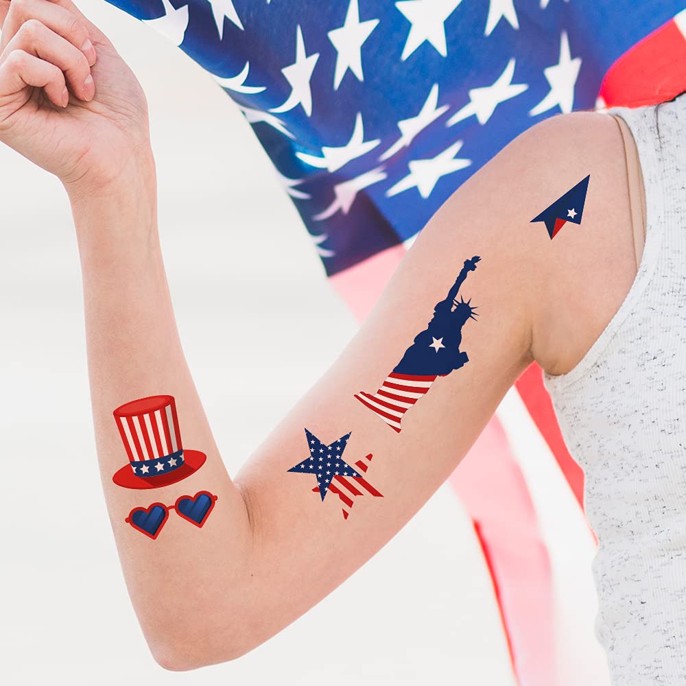 90Pcs Fourth of July Temporary Tattoos