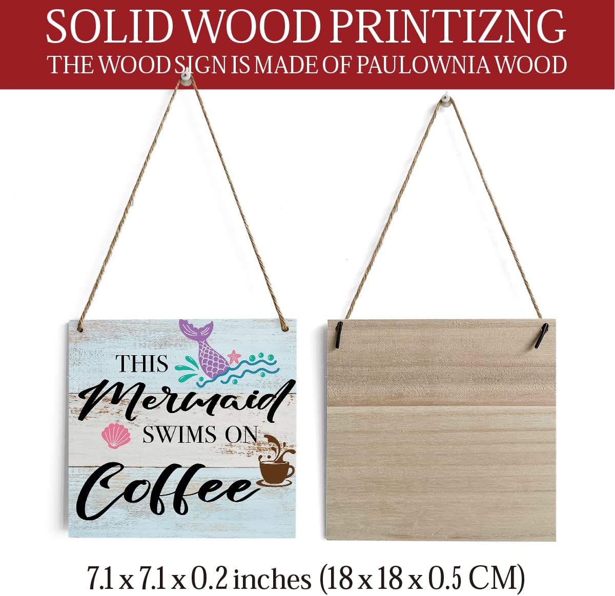 Rustic Beach Sign &#x2013; Wooden Wall Art for Beach House Decor, Coastal Kitchen Wall Hanging, Summer Plaque Gift for Beach Lovers