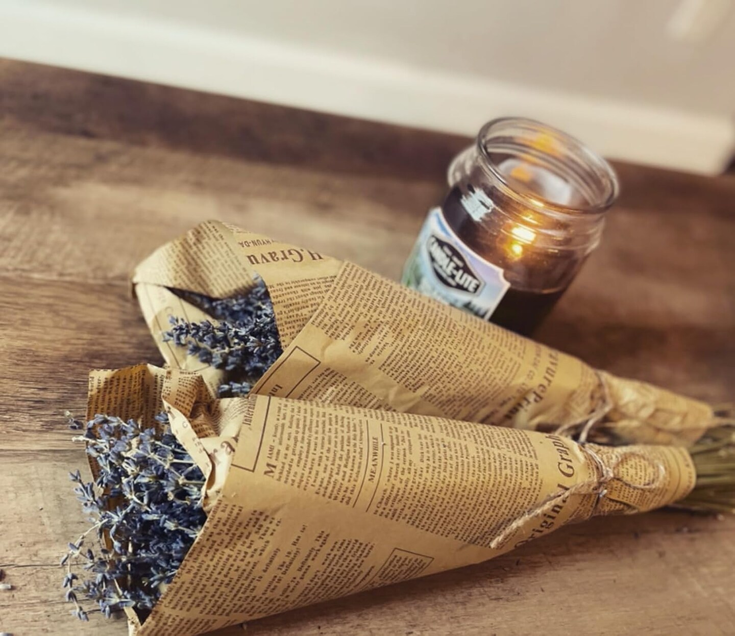 Dried Lavender Bundles | Natural Dried Lavender Flowers 2 Bundles Pack 200 Stems Home Fragrance Dry Lavender for Home &#x26; Wedding Decoration, Photo Props