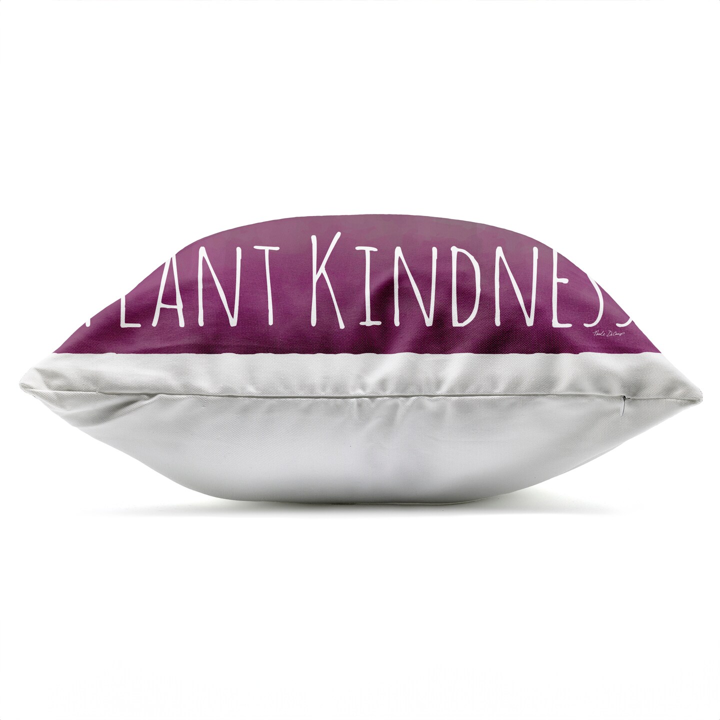 Stupell Industries Plant Kindness with Florals Outdoor Printed Pillow design by Nicole DeCamp, 18 x 7 x 18