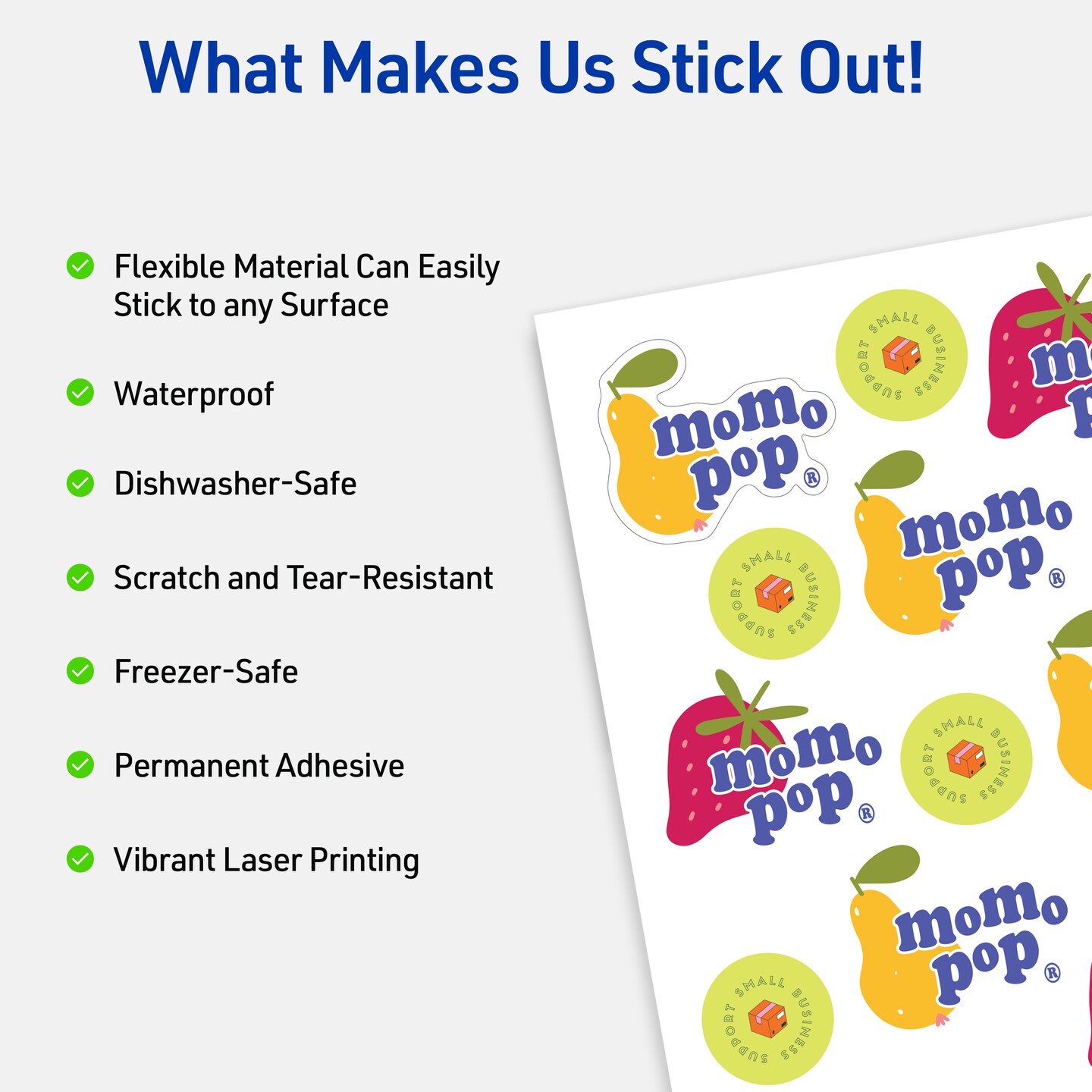 Avery Vinyl Sticker Paper, 8.5&#x22; x 11&#x22; Rectangle