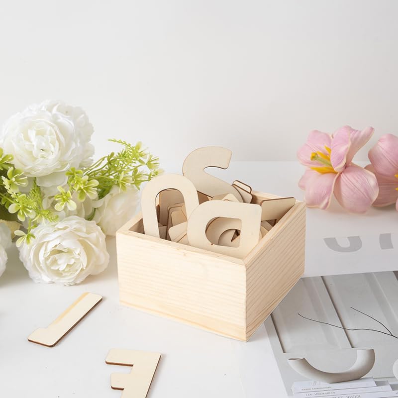 2 Pcs Unfinished Wood Crates