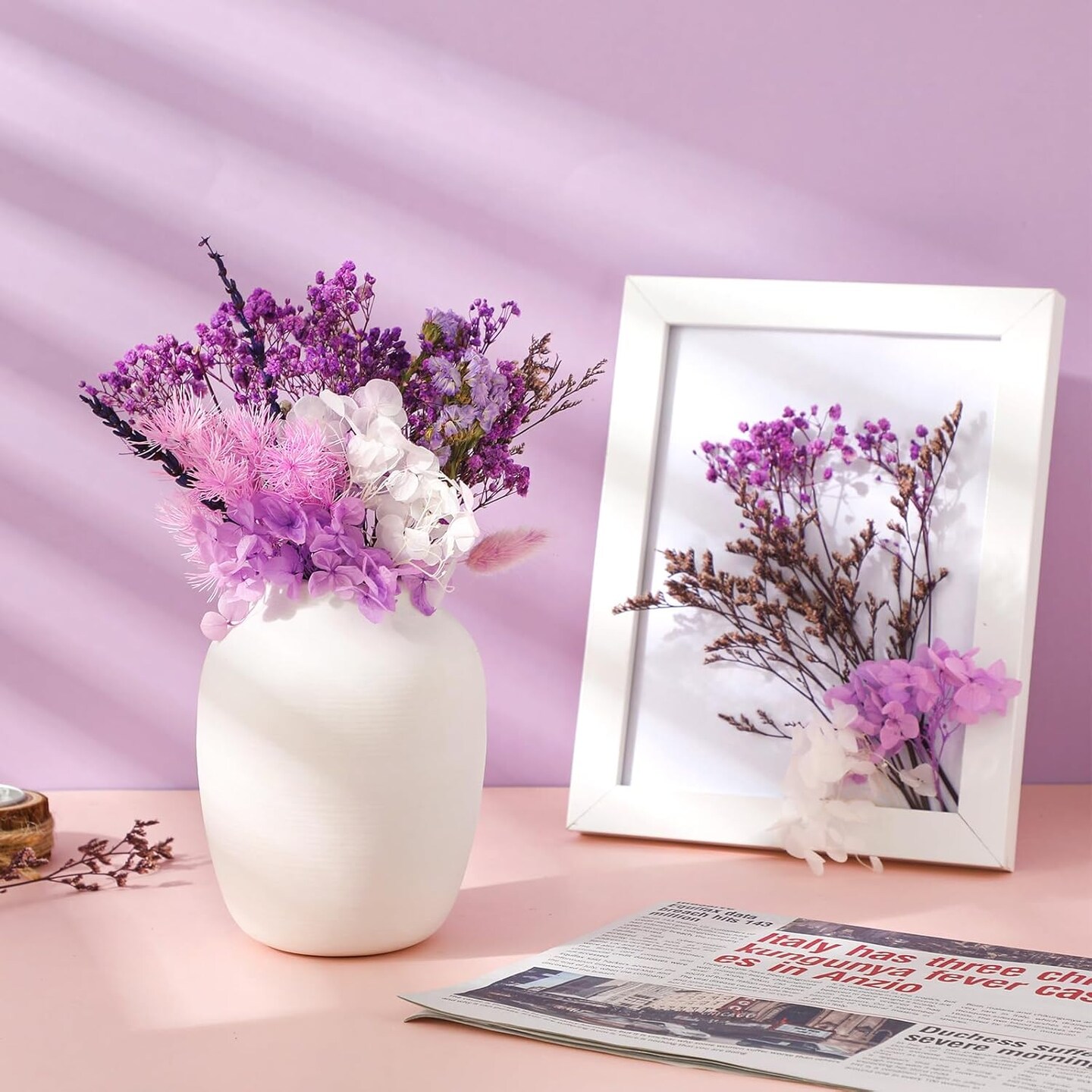 Real Dried Flowers, Natural Dry Flowers Mixed Natural Pressed Flowers Flores Secas Dried Florals for Crafts,Resin,Candle Making