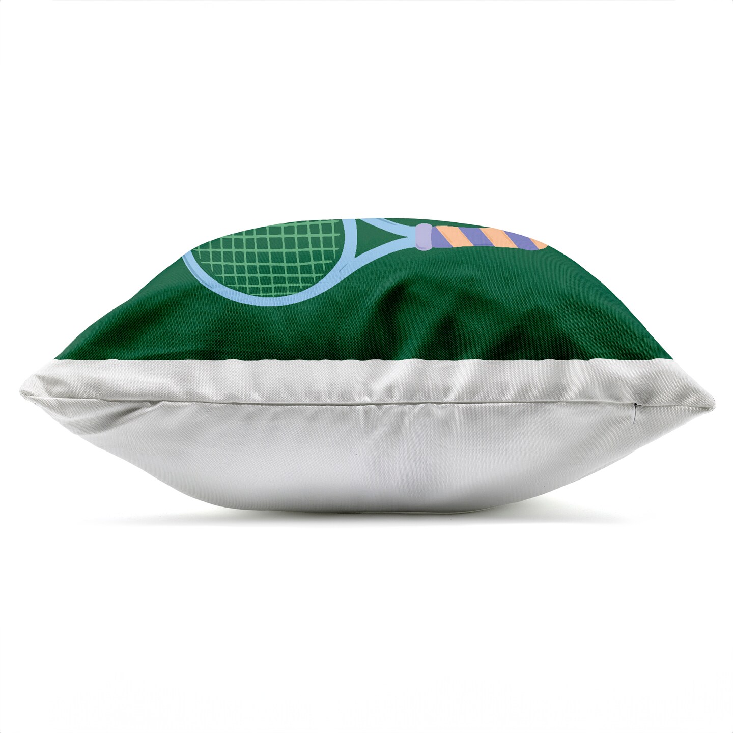 Stupell Industries Tennis Champ Racket & Balls Outdoor Printed Pillow design by Sazerelli Designs, 18 x 7 x 18