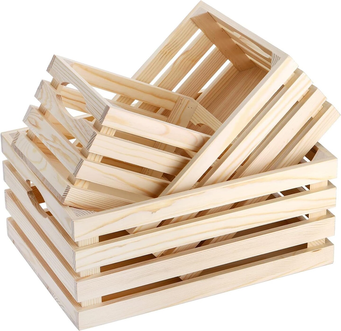 3 Pack Decorative Wood Crates