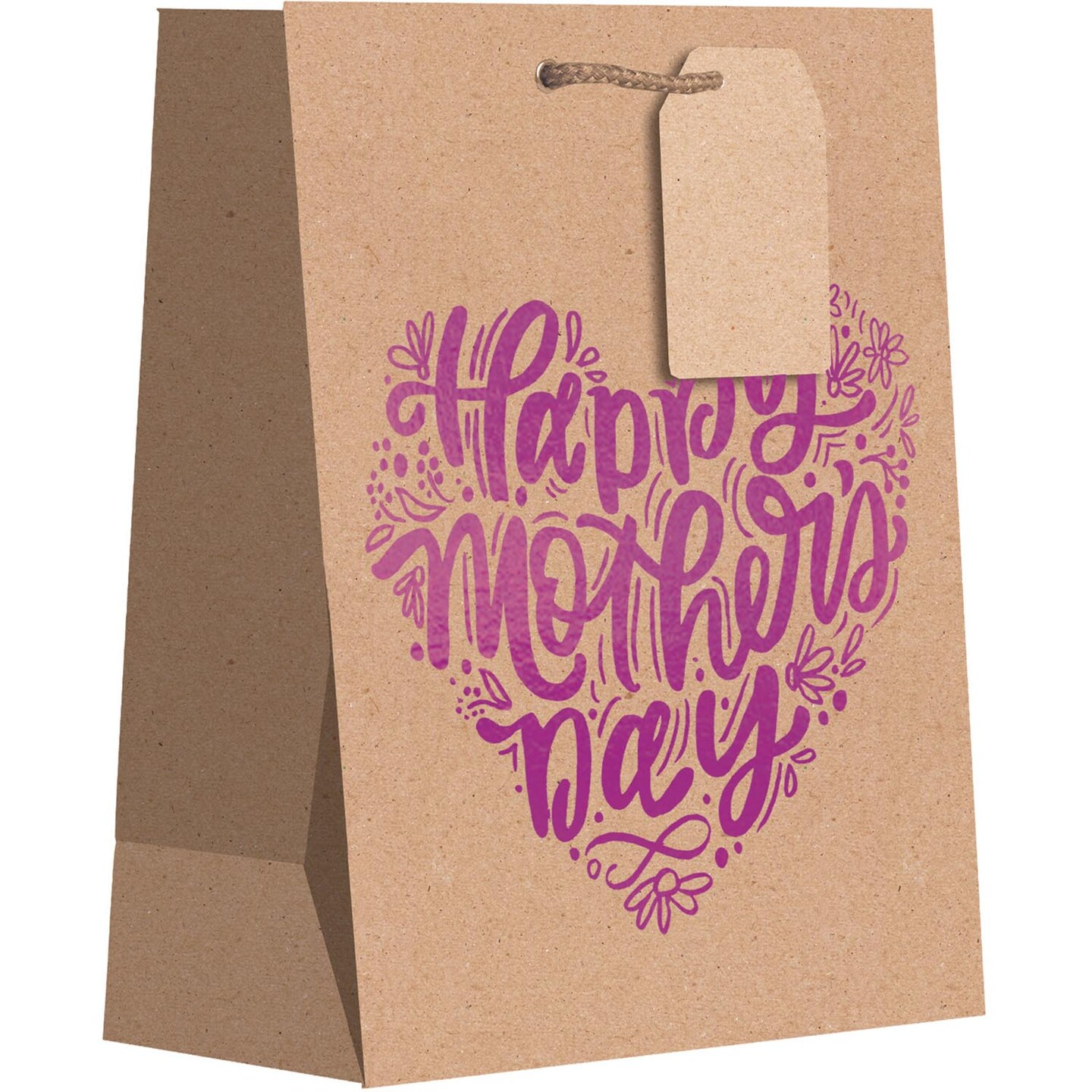 Pack/6: Happy Mother&#x27;s Day Gift Bag - 8 x 4 x 10&#x22;
