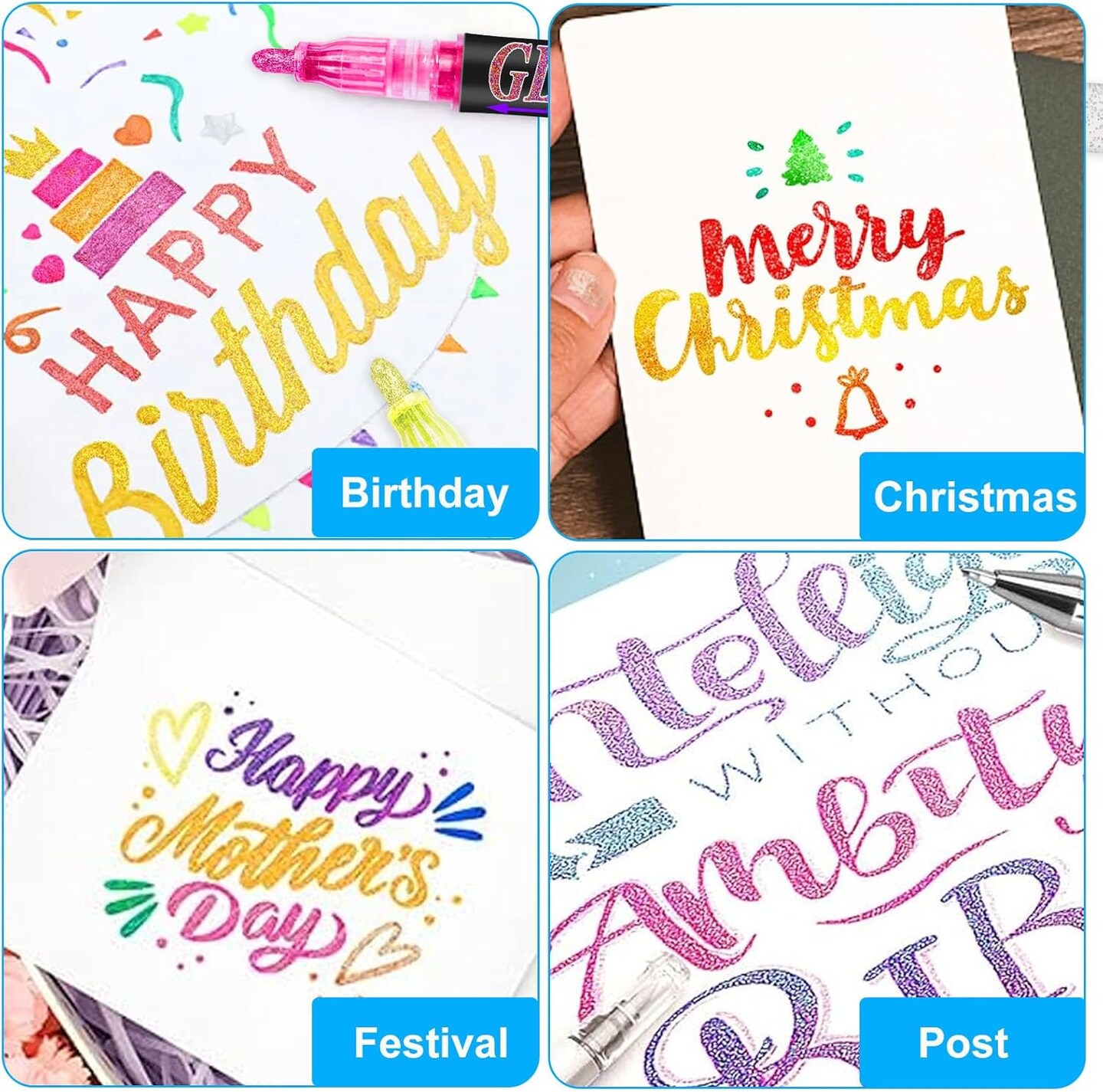 Glitter Marker Pens Shimmer Sparkle Paint Markers