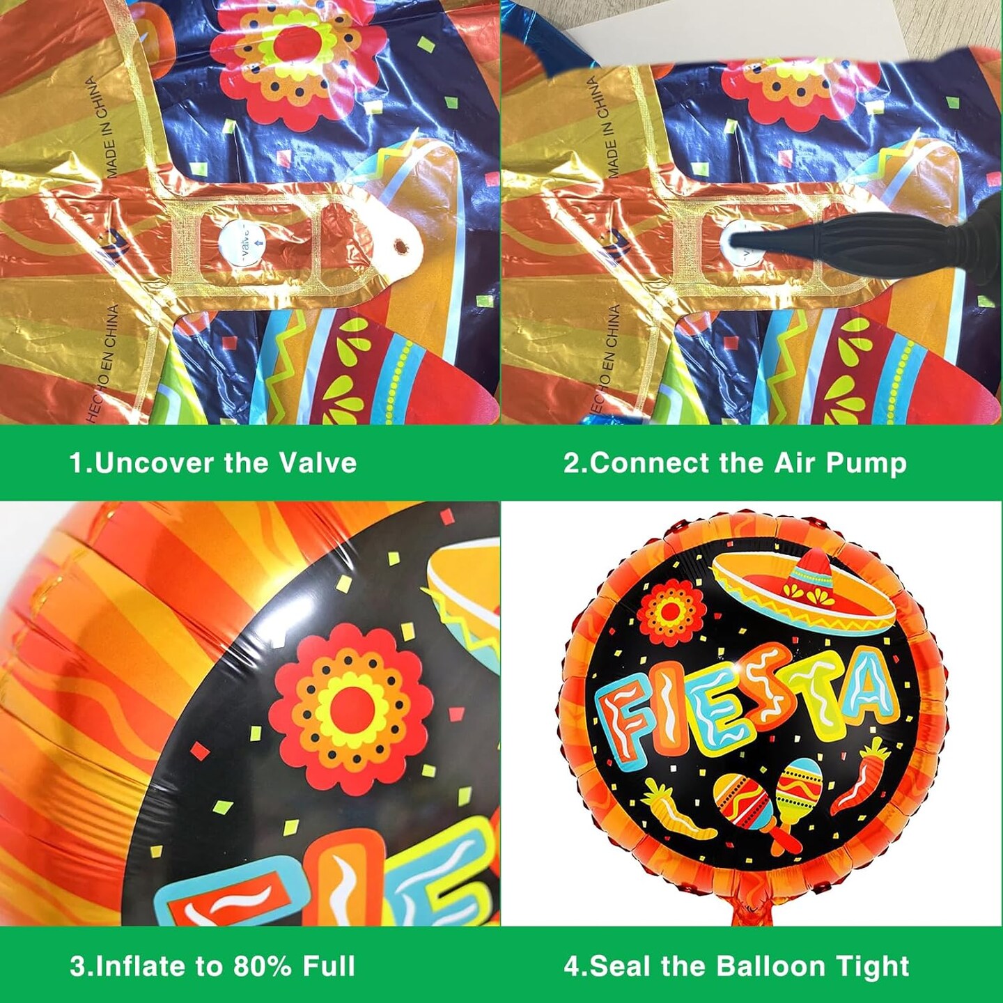 Cinco De Mayo Fiesta Balloon Decorations, 17 Pcs Huge Taco Party Balloons, Fiesta Supplies for Mexican Party