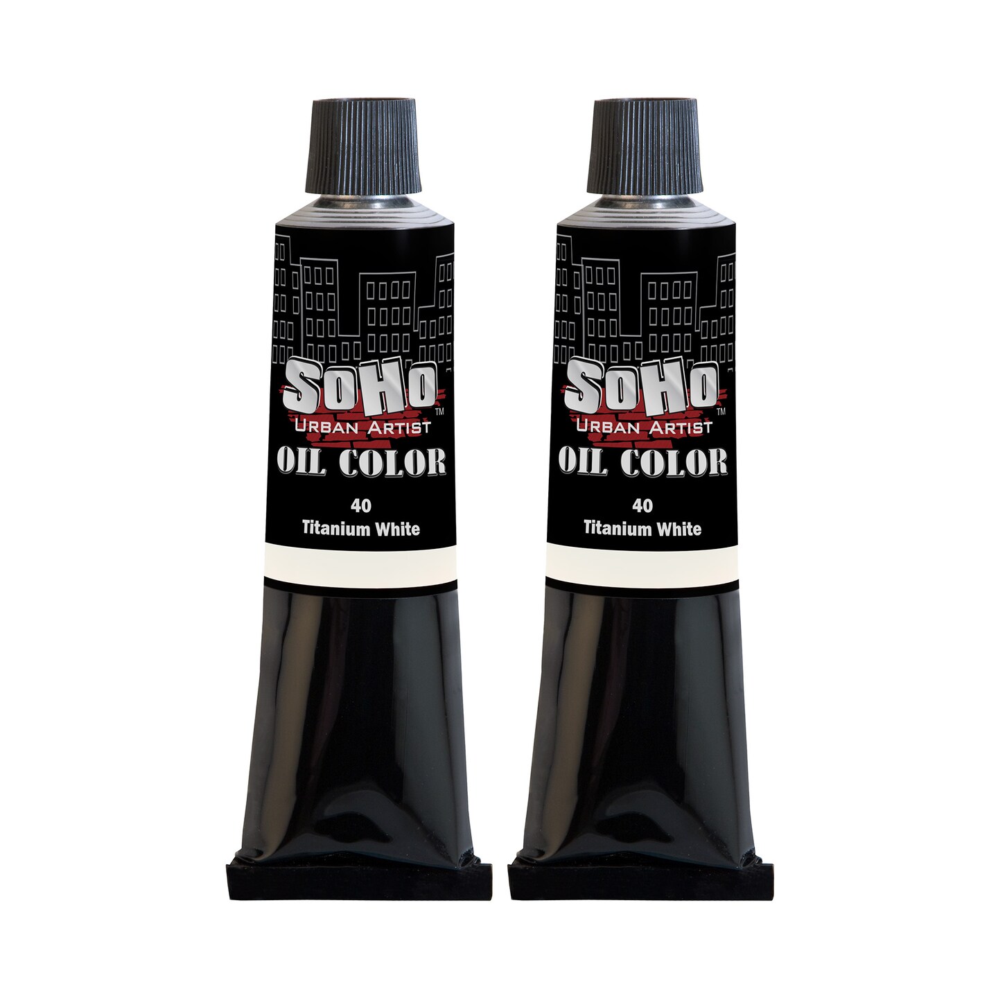 SoHo Urban Artist Oil Paint - 2 Pack, Titanium White 2 Pack - 170 ml Tube - Best Valued Oil Colors for Painting with Excellent Pigment Load