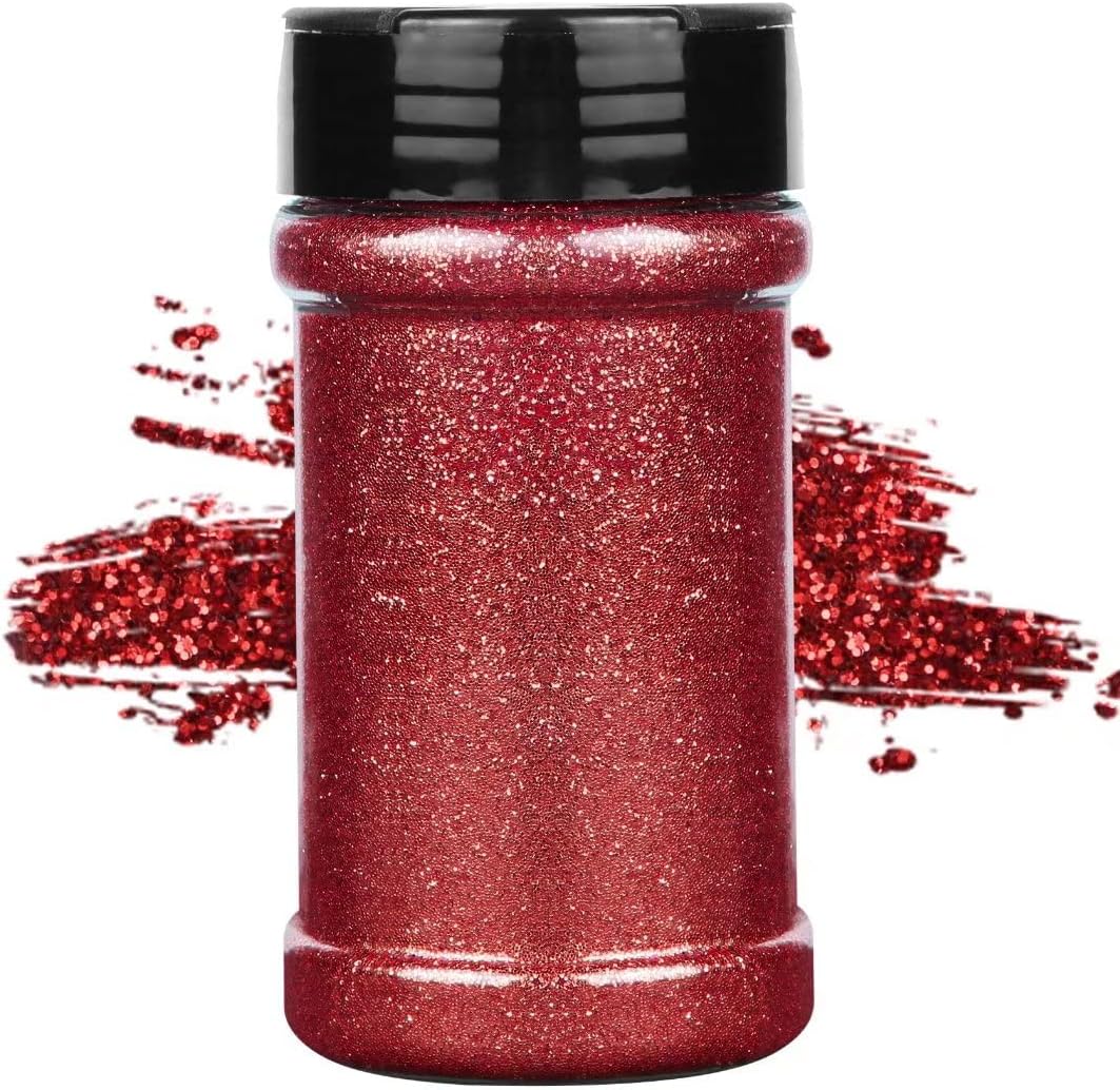 Red Fine Glitter 4 oz Glitter Powder