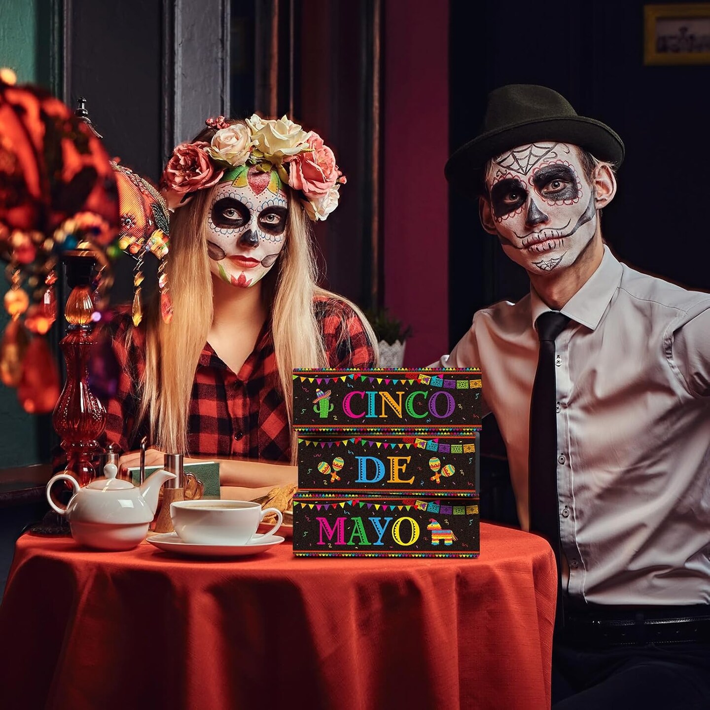 3 Pcs Mexican Fiesta Party Decorations Wooden Cinco De Mayo Centerpieces Sombrero Llama Maracas Table Signs Wood Taco Parties Tiered Tray Decor for Fiesta Taco Bar Mexican Decor