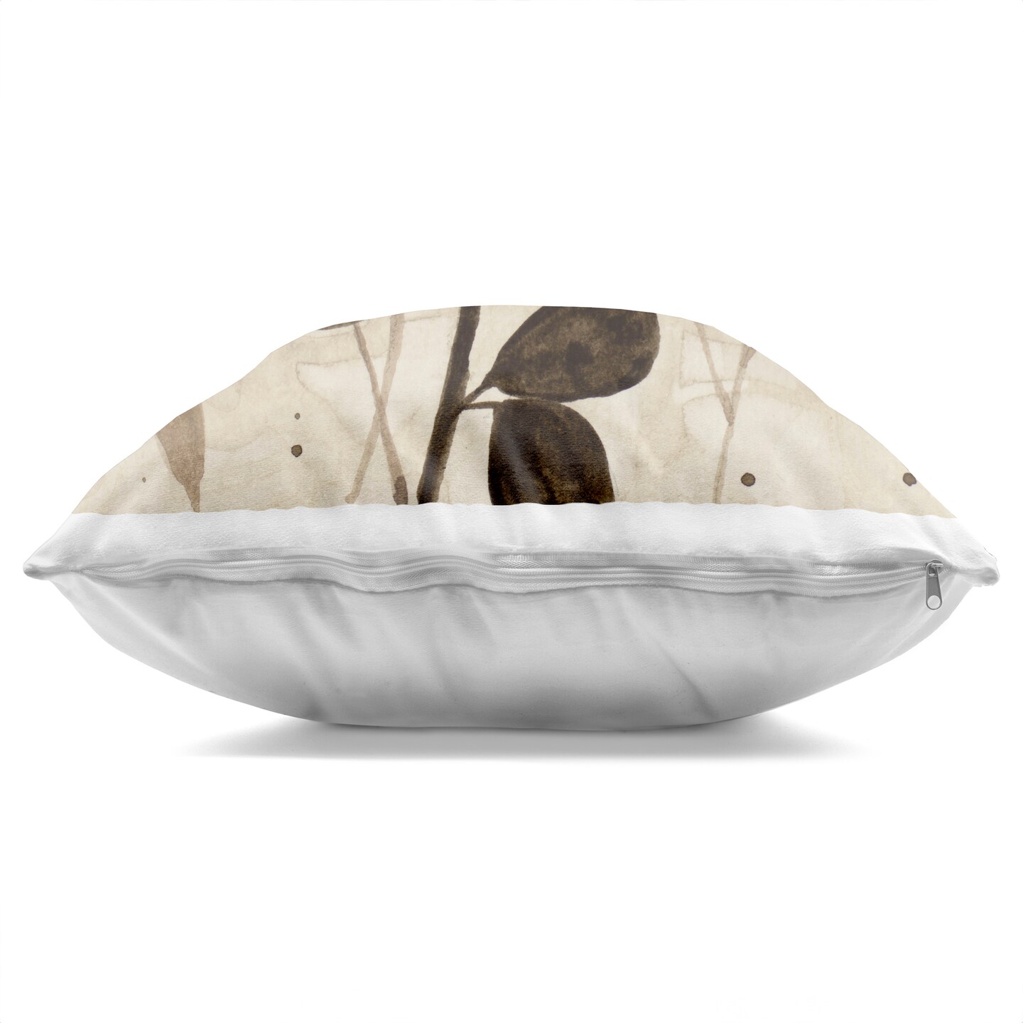 Stupell Industries Beige & Brown Natural Leaves Decorative Printed Pillow design by Krinlox, 18 x 7 x 18