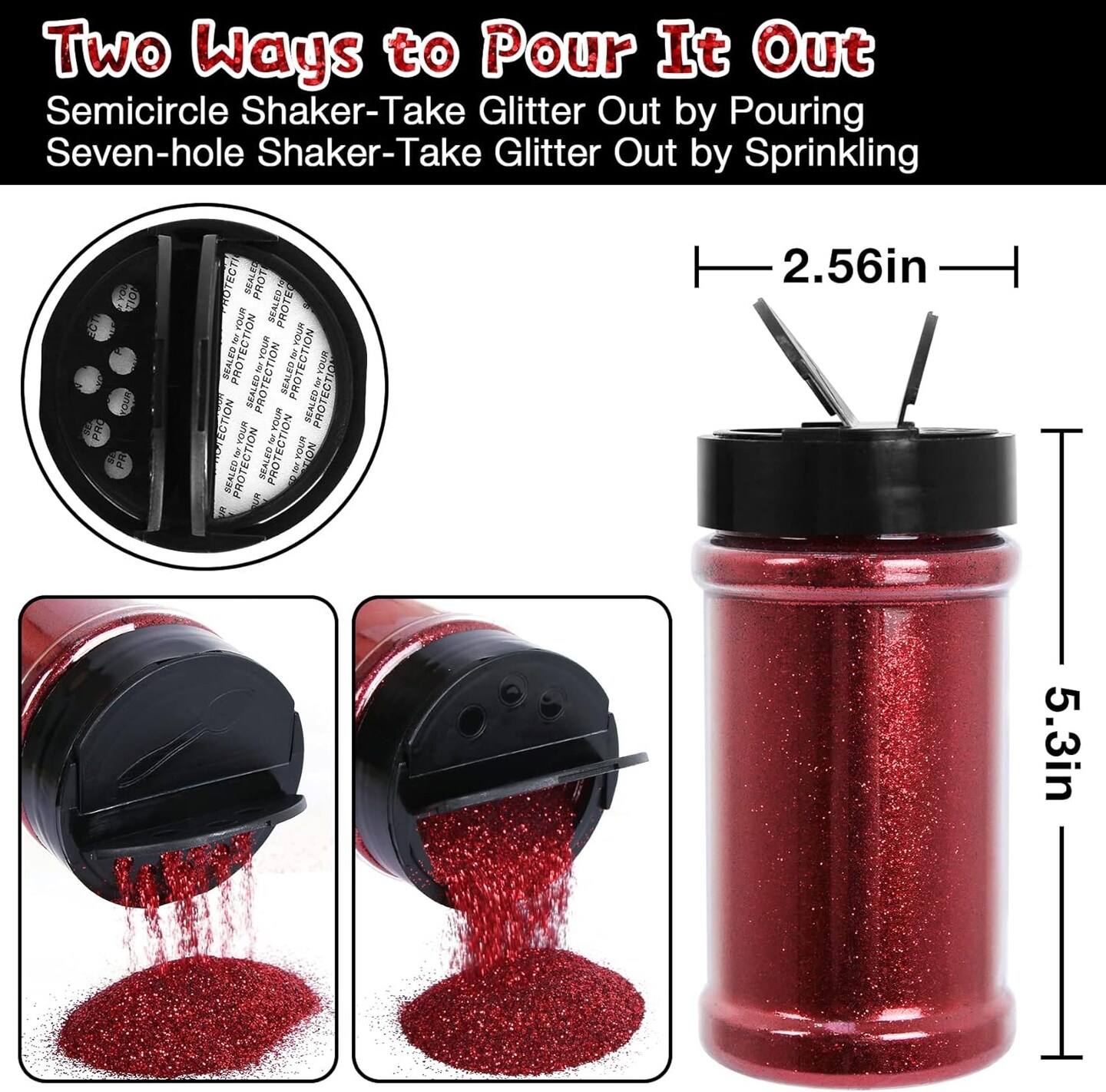 Ultra Fine Red Glitter, 7.05 Oz (200g), Fine Glitter for Resin Crafts Nails Tumblers Slime Cosmetic and Festival Decoration - Red Fine Glitter Bulk