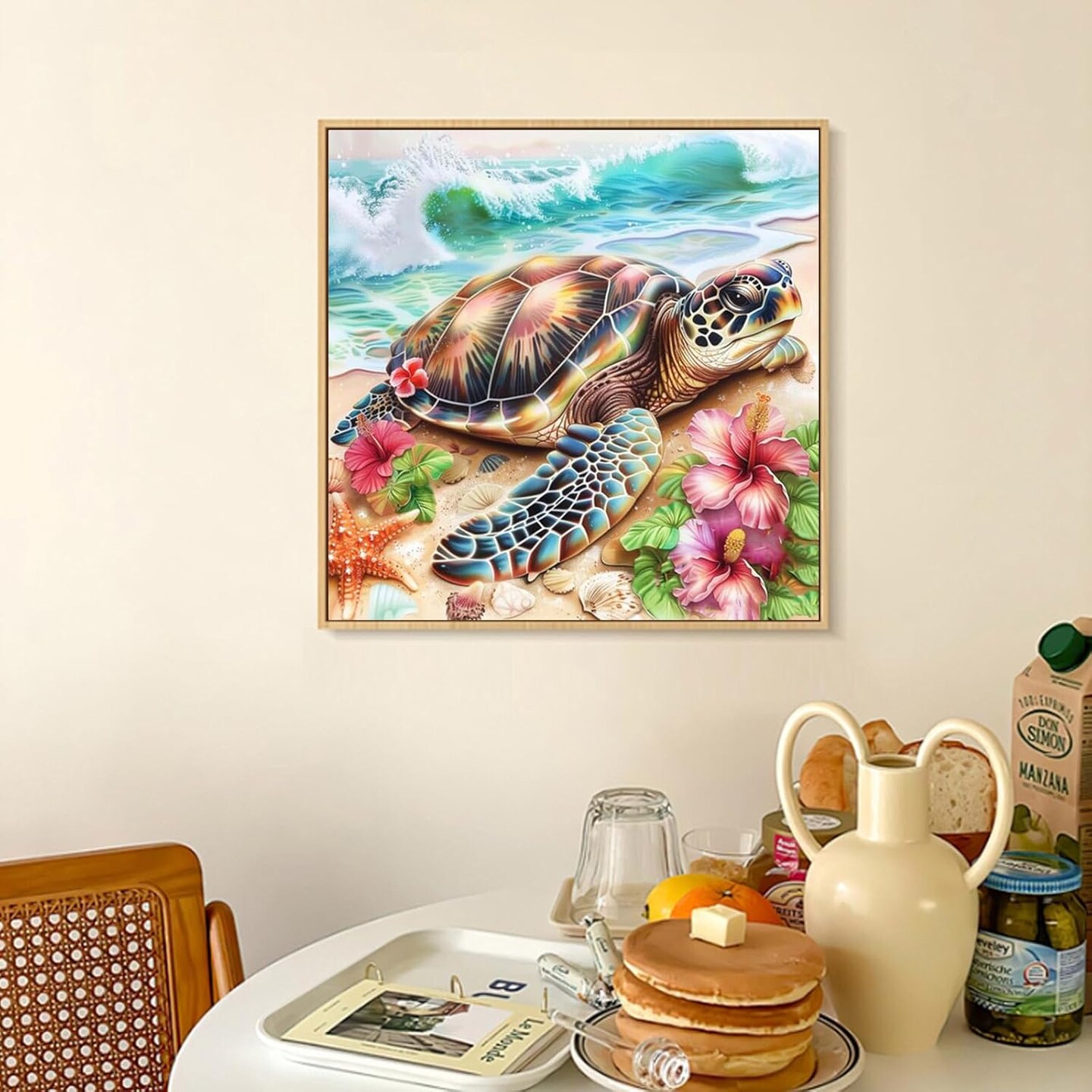 Paint by Number Kits for Adults, Turtle Paint by Numbers Kit, DIY Acrylic Painting by Number Kits - 16" x 16"