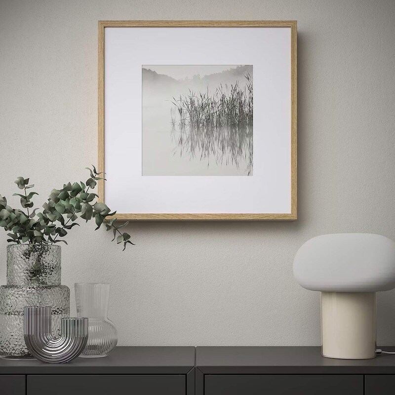 Frame Oak Effect 19 &#xBE;x19 &#xBE;&#x22; Deep Square Frame for Wall Display