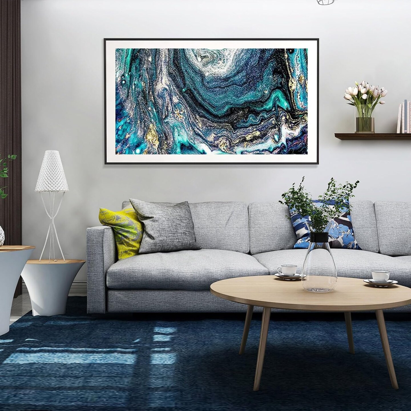 Landscape Diamond Painting Kits for Adults,Abstract Full Drill Diamond Art Kits for Beginners, Starry Sky Round 5D DIY Diamond, Diamonds Pictures Gem Art and Crafts Home Decor 16 x 28 Inch
