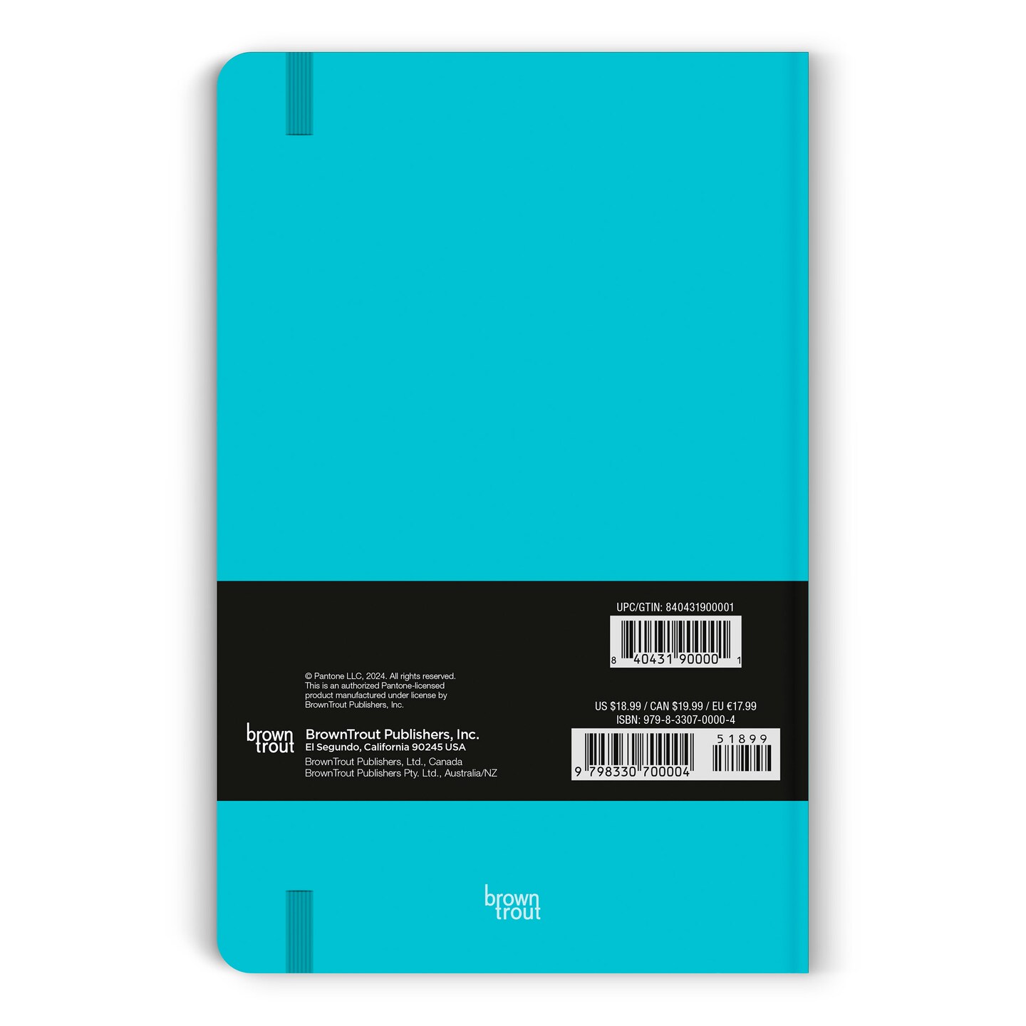 Pantone OFFICIAL Blue | 5.25 x 8.25 Inch Lined Compact Journal | Non-Dated | BrownTrout | Planning Stationery Diary