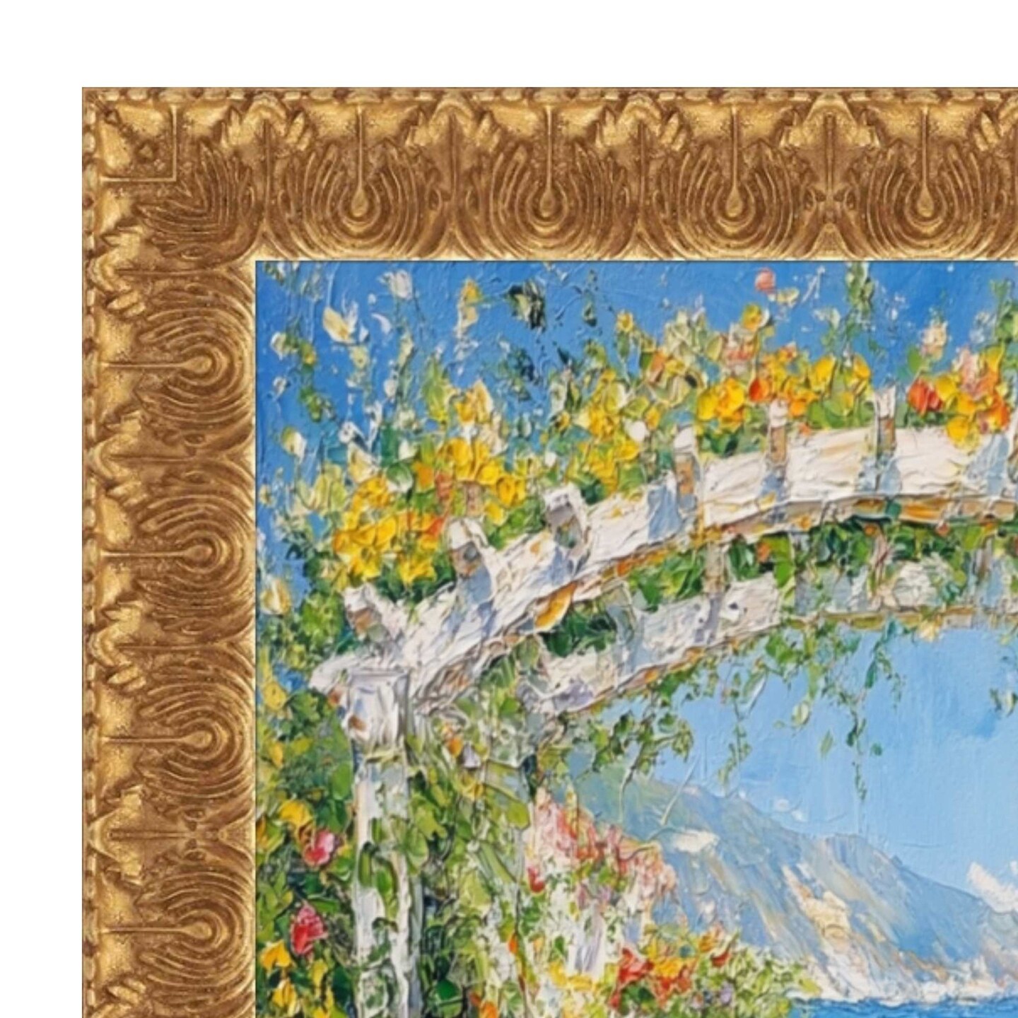 Versailles Gold Ornate Picture Frame - Vintage Wall Art 28x40 frame