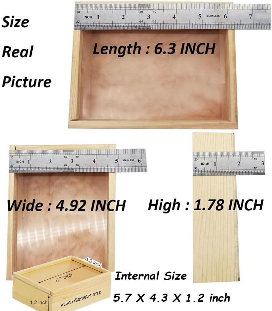 6 Pcs Wood Boxes for Crafts