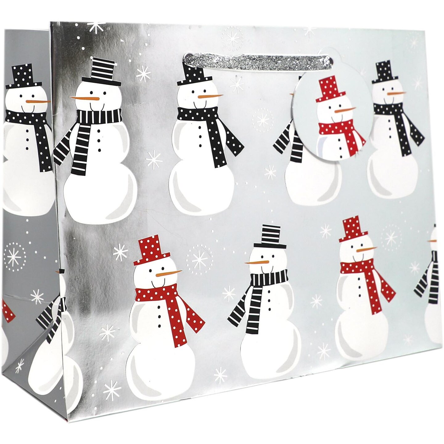 Pack/6: Snowman Gift Bag - 10 x 4 x 8&#x22;