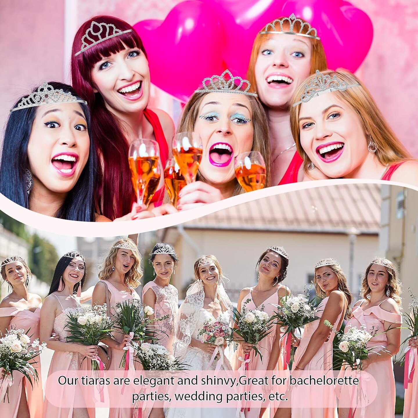 12 Pcs Tiara Crown Princess Crown Headband for Women Queen Crown with Comb Rhinestone Tiara