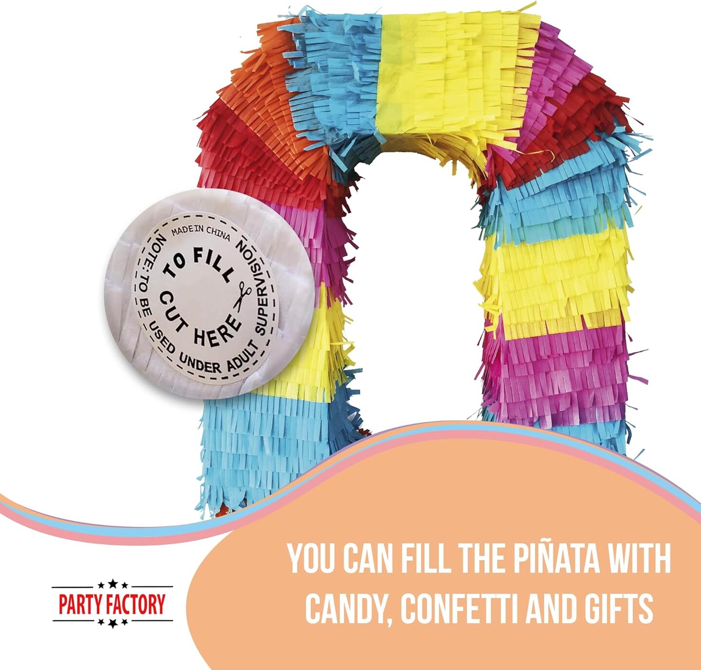 Pinata numbers 0-9 children birthday punch pinata 16.5 x 13.7 x 3.1 inch decoration birthday decoration (0)