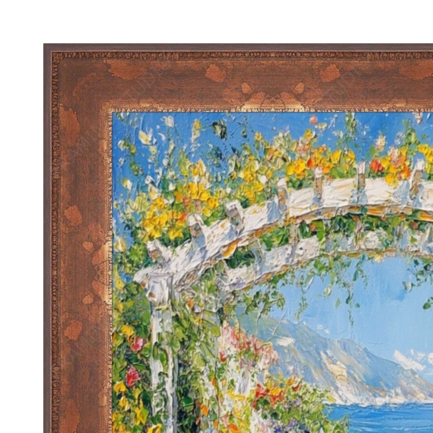 Rust Patina Bronze Gold Black Picture Frame 11x13 frame