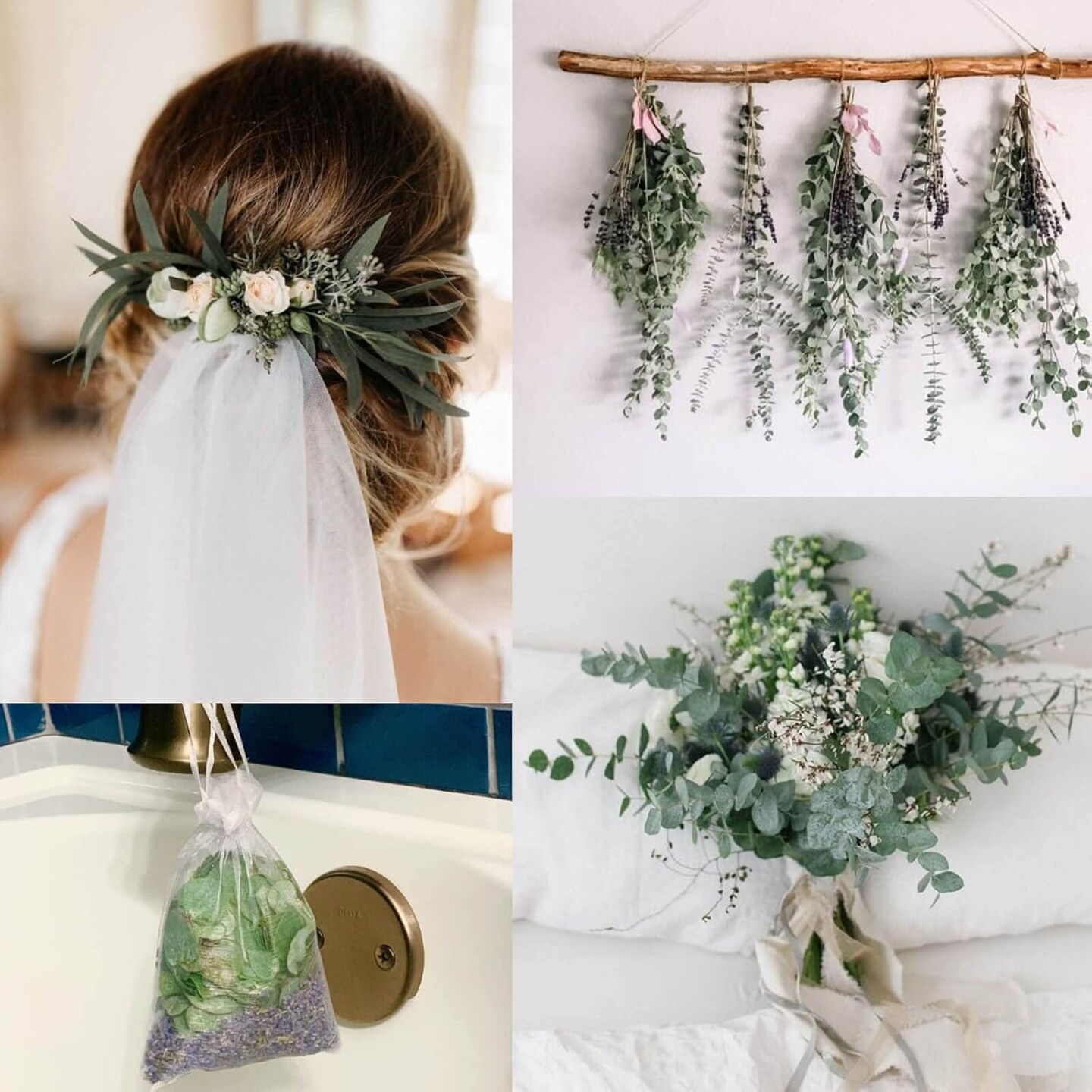 65 Pcs Mix Dried Eucalyptus Stems &#x26; Lavender Bundle for Shower, 17&#x22; Natural Real Preserved Eucalyptus Leaves Greenery, Lavender for Hanging Shower Plants, Flower Arrangements, Vase Decor