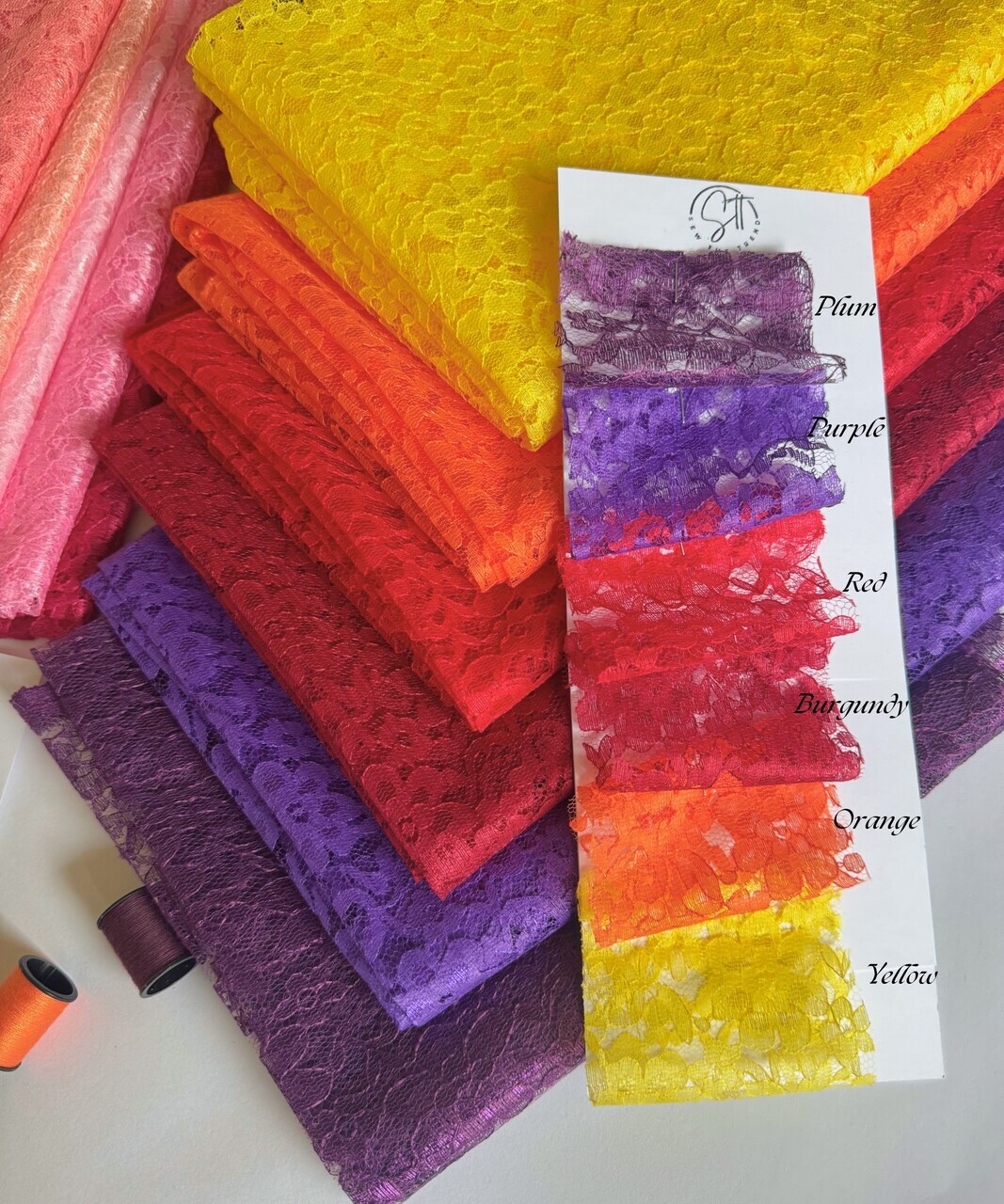 Raschel Lace Fabric by the Yard, 60" Wide Lightweight Floral Lace