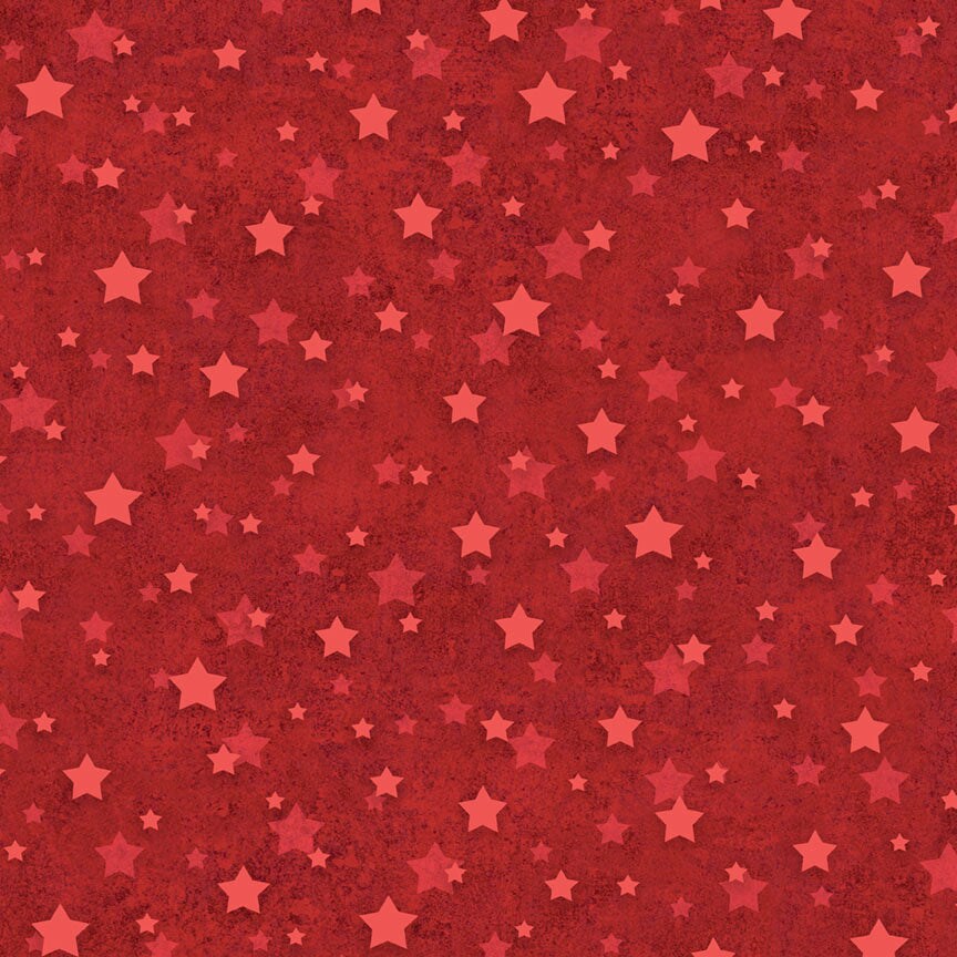 Fabric P & B Textiles Red Star Spangled 108" Wide Back by the Quarter Yard STSW6170-R