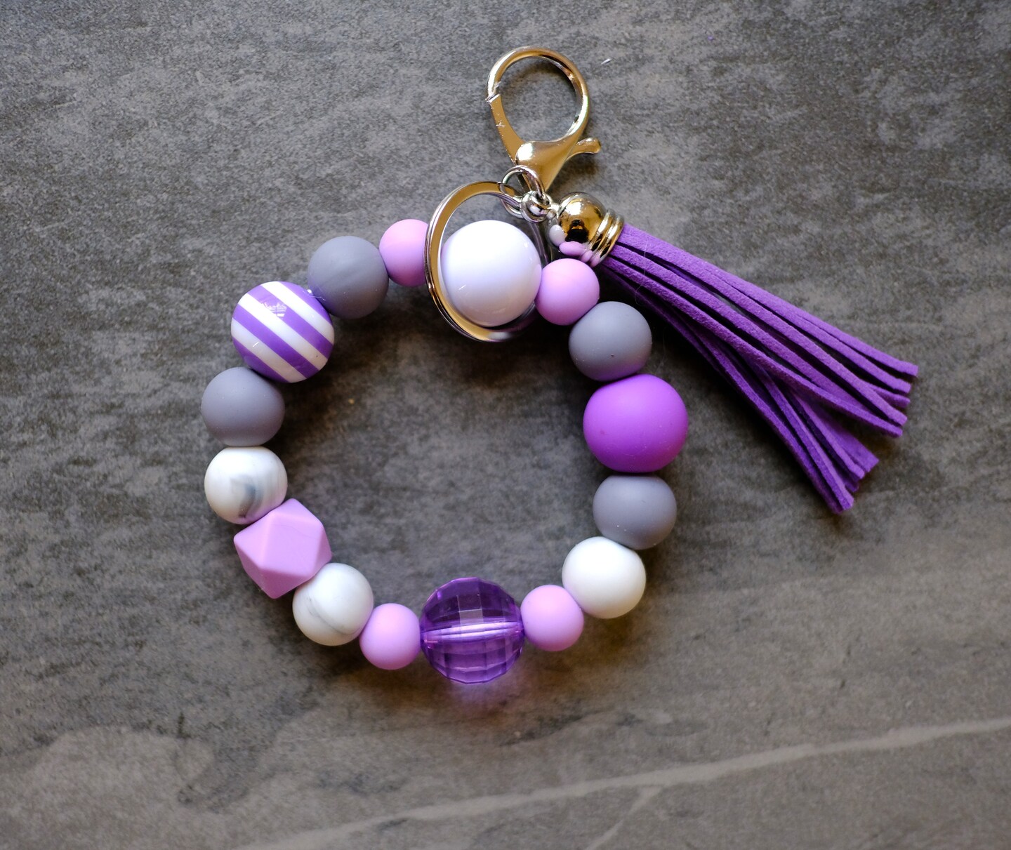 Fun Handmade Beaded Wristlet Keychains, trending, clip, key