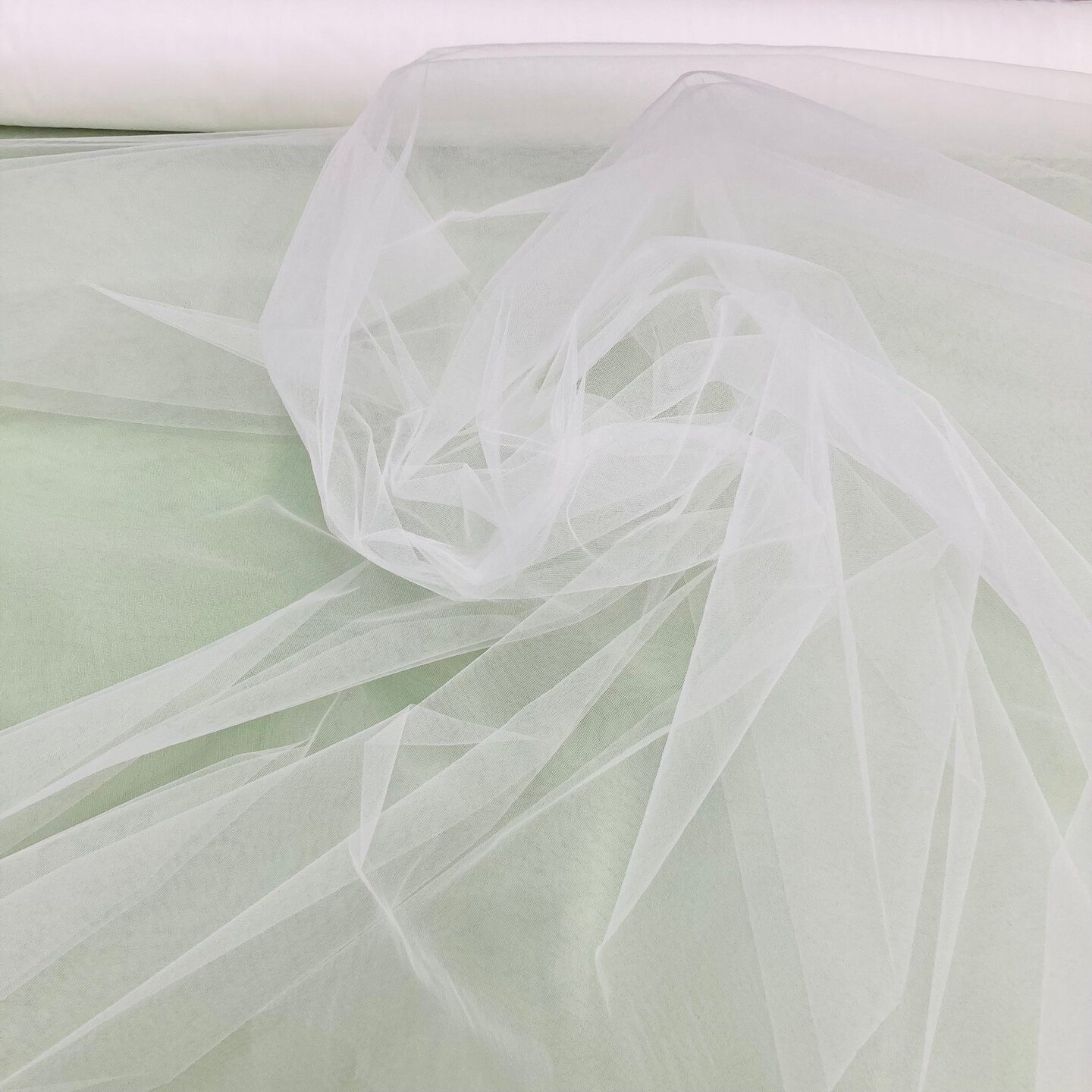 1 Yard Tulle/Net Bridal Veil Mesh Fabric 120" Wide, 100% Nylon Extra-Wide Soft Tulle for Wedding Veils, Gowns & Special Occasion Wear