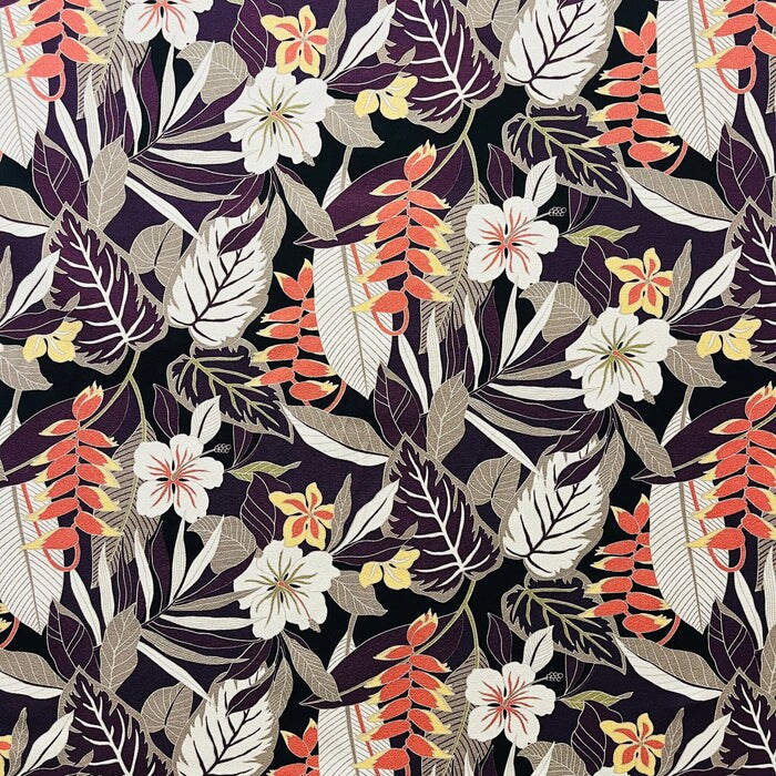1 Yard Tropical Garden Cotton Fabric for Upholstery and Home Decor 56-58 inches Wide