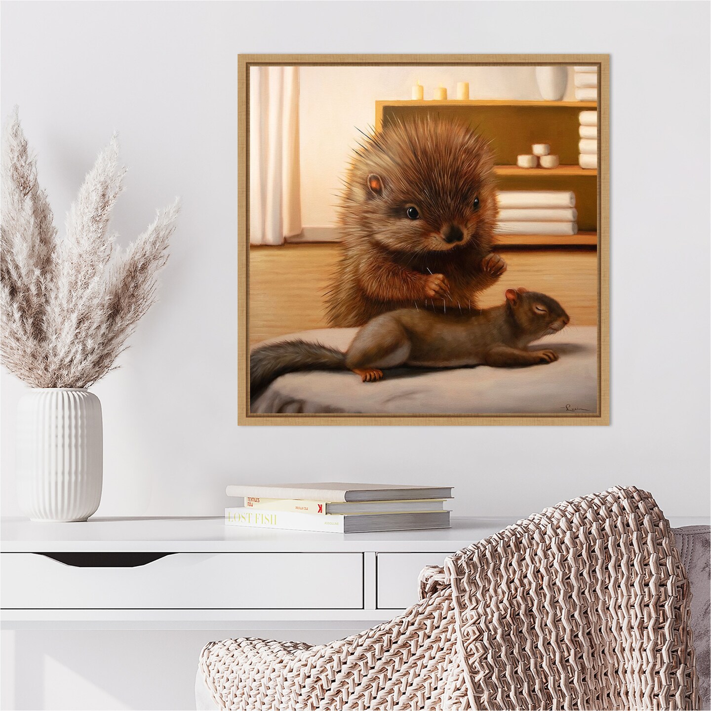 The Acupunturist by Lucia Heffernan Framed Canvas Wall Art