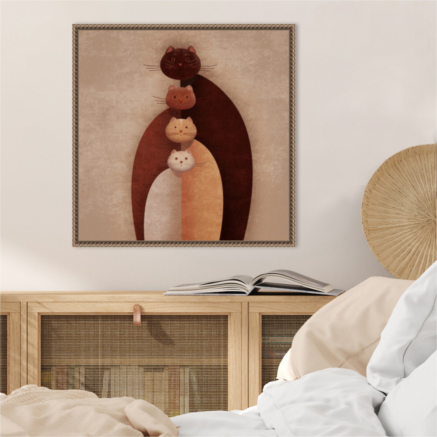 Cat Gang by Emel Tunaboylu Framed Canvas Wall Art
