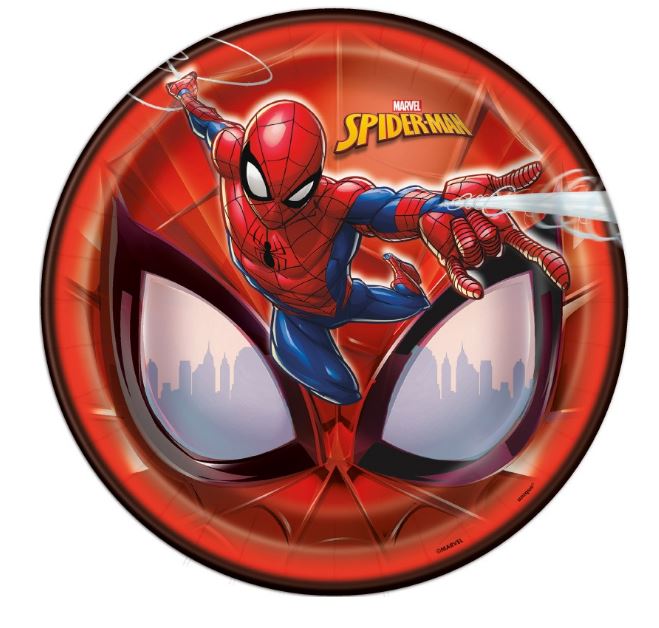 Michaels, Spiderman 9″ Plates – 8 Plates/Pack – Category: General Birthday & Theme Parties